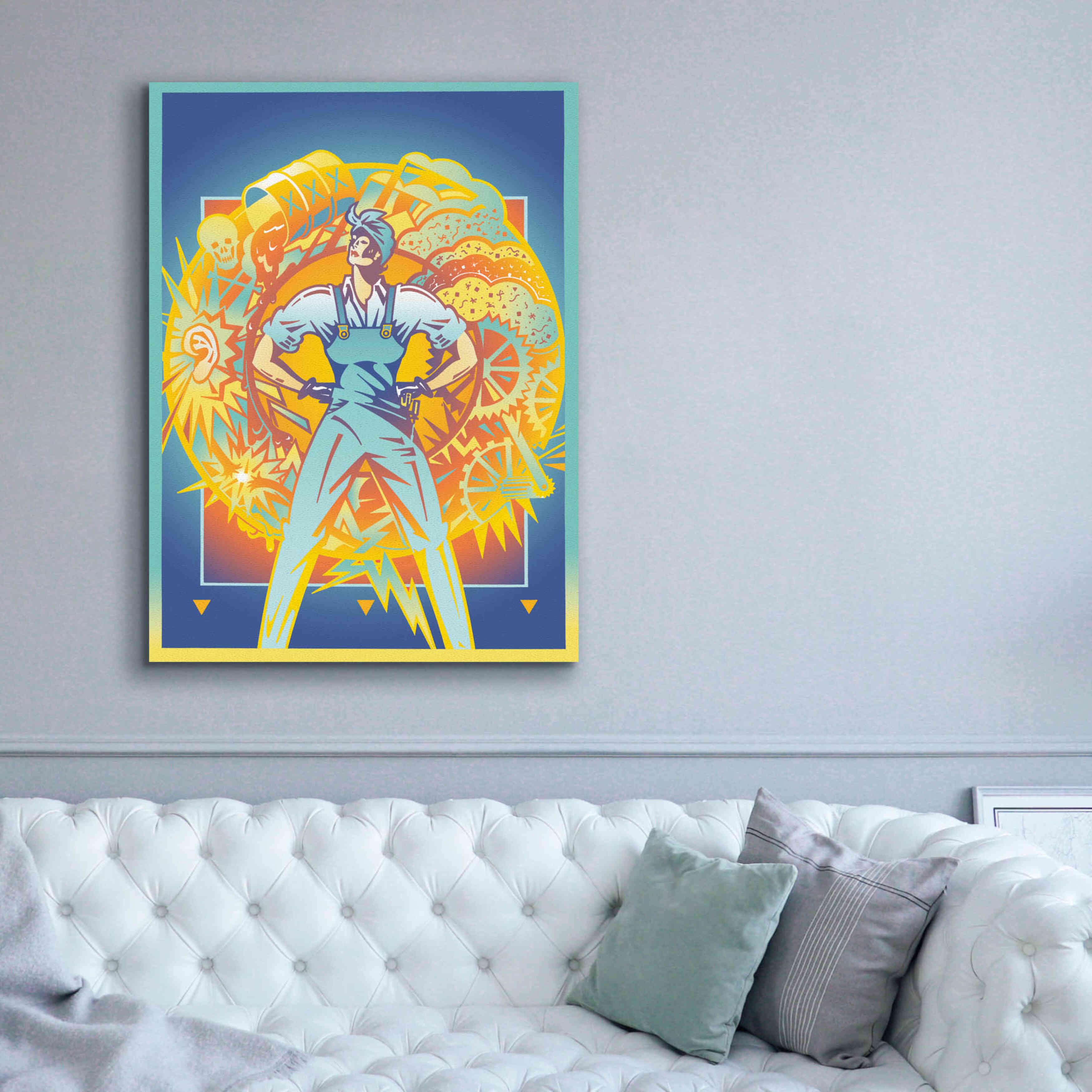 'Environmental Rosie' by David Chestnutt, Giclee Canvas Wall Art,40 x 54