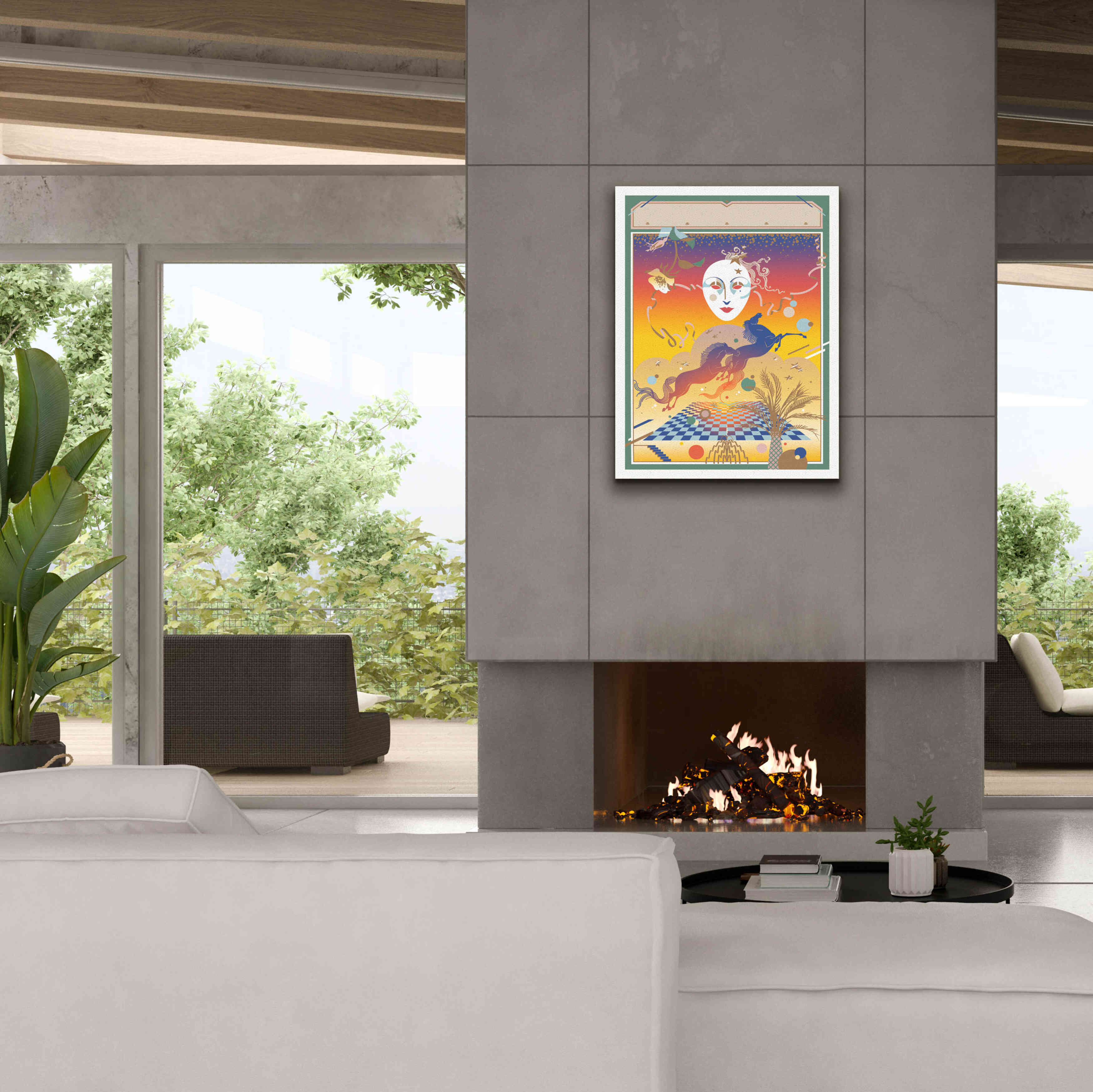 'Fantasy Mask' by David Chestnutt, Giclee Canvas Wall Art,26 x 34