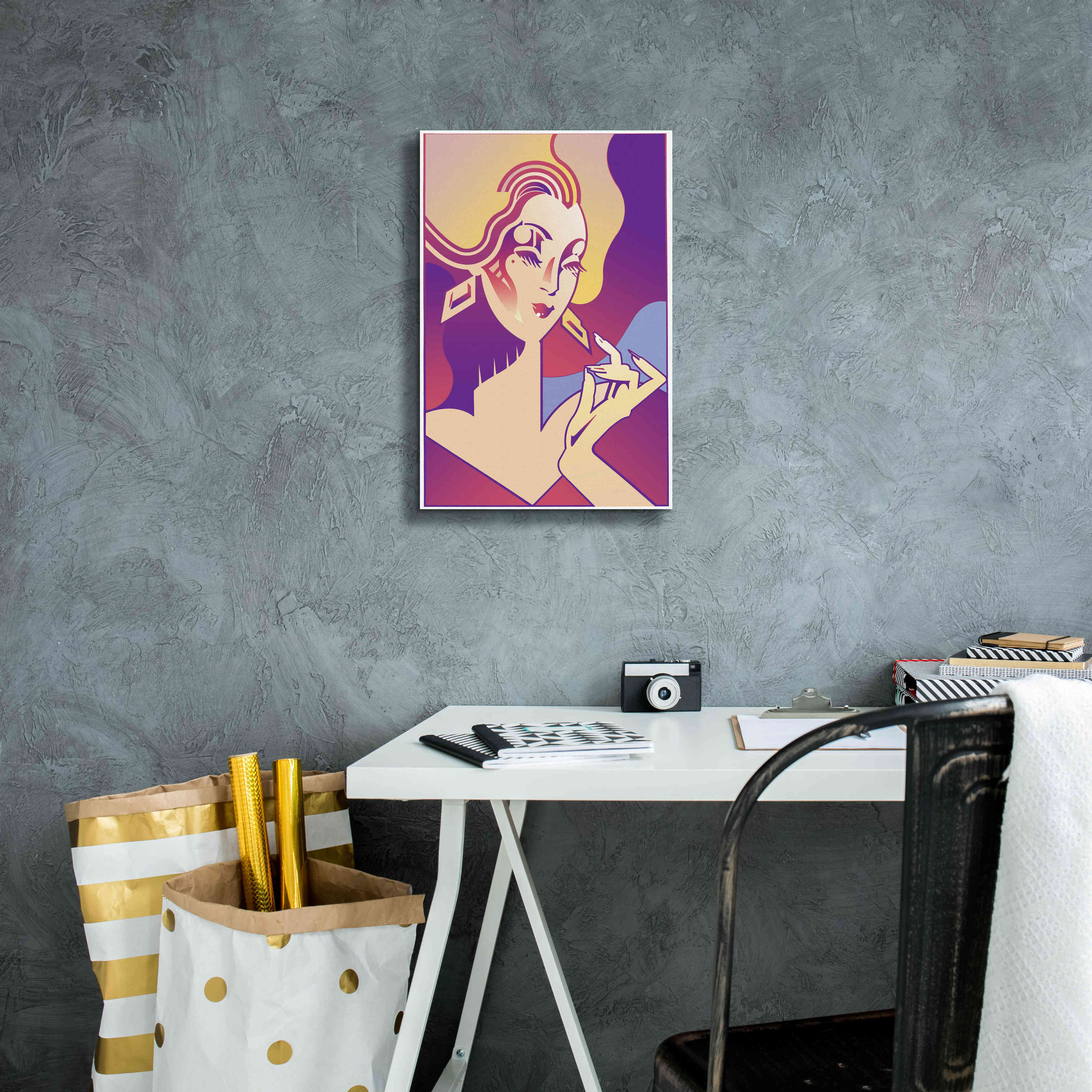 'Femme Fatale' by David Chestnutt, Giclee Canvas Wall Art,12 x 18
