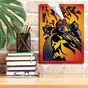 'Firemen' by David Chestnutt, Giclee Canvas Wall Art,12 x 16
