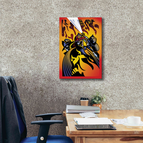 Image of 'Firemen' by David Chestnutt, Giclee Canvas Wall Art,18 x 26