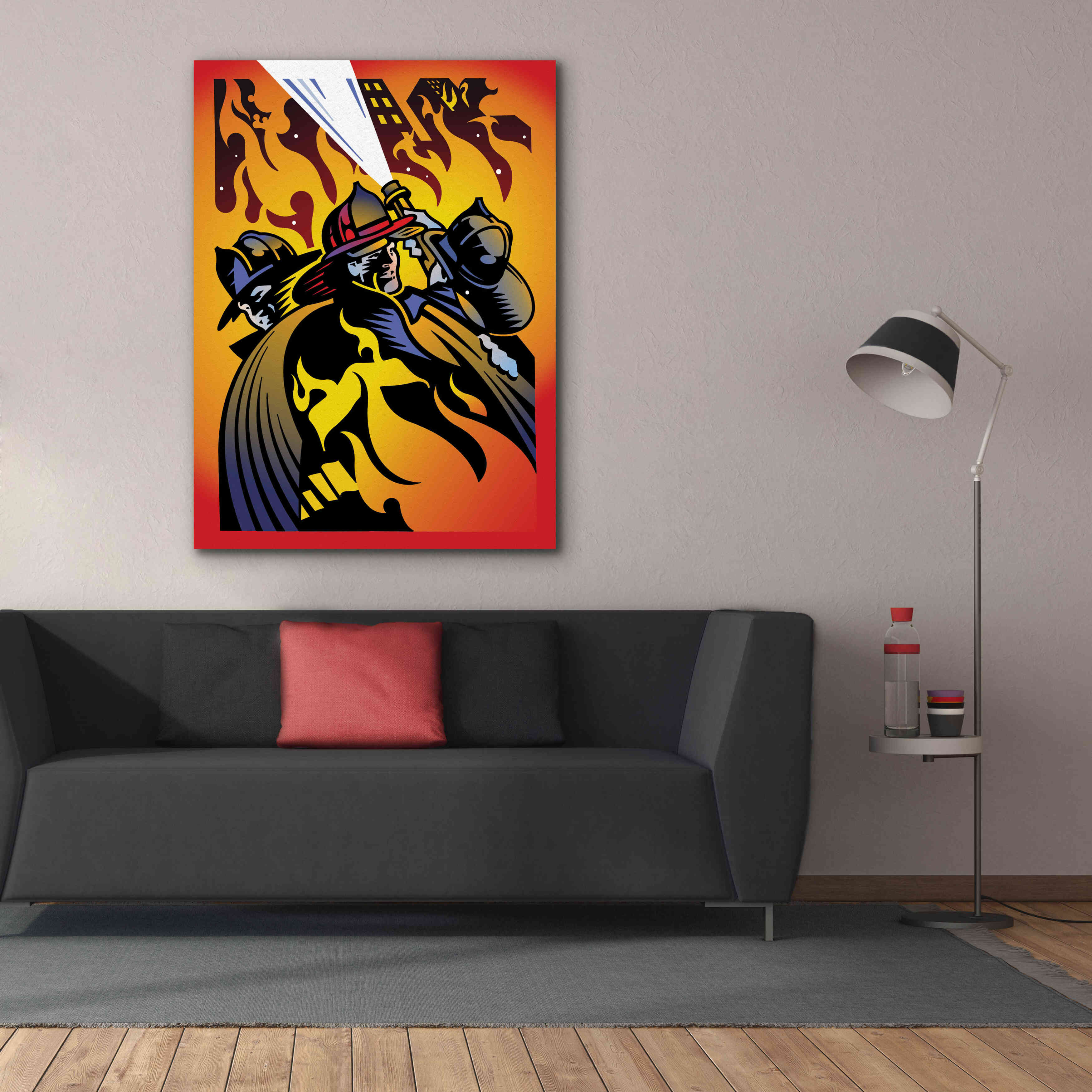 'Firemen' by David Chestnutt, Giclee Canvas Wall Art,40 x 54
