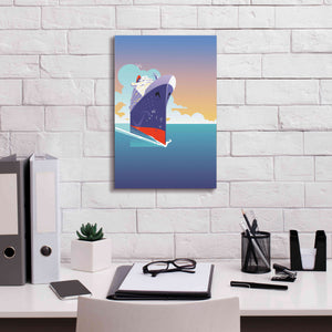'Liner Blue Skies' by David Chestnutt, Giclee Canvas Wall Art,12 x 18