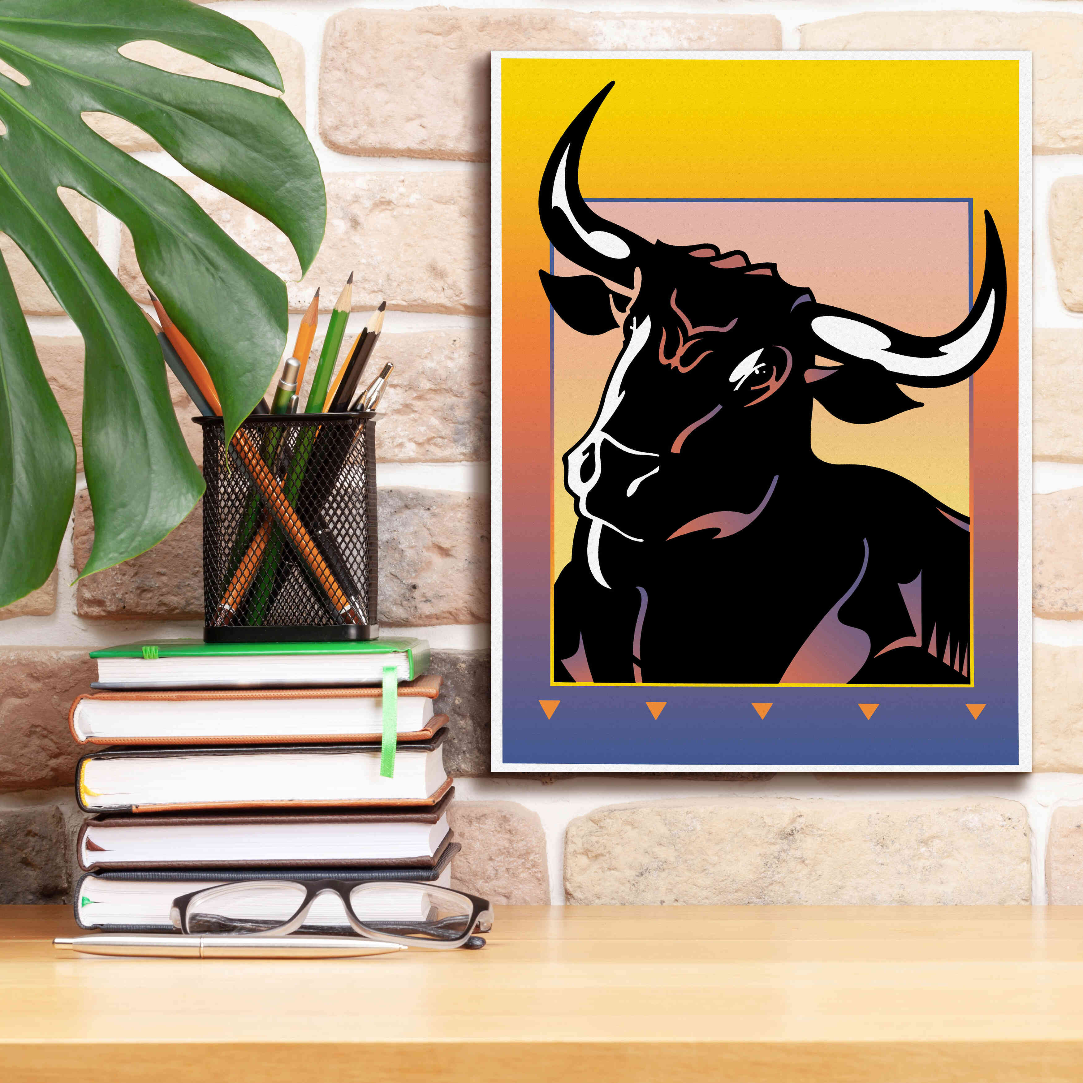 'Minotaur' by David Chestnutt, Giclee Canvas Wall Art,12 x 16