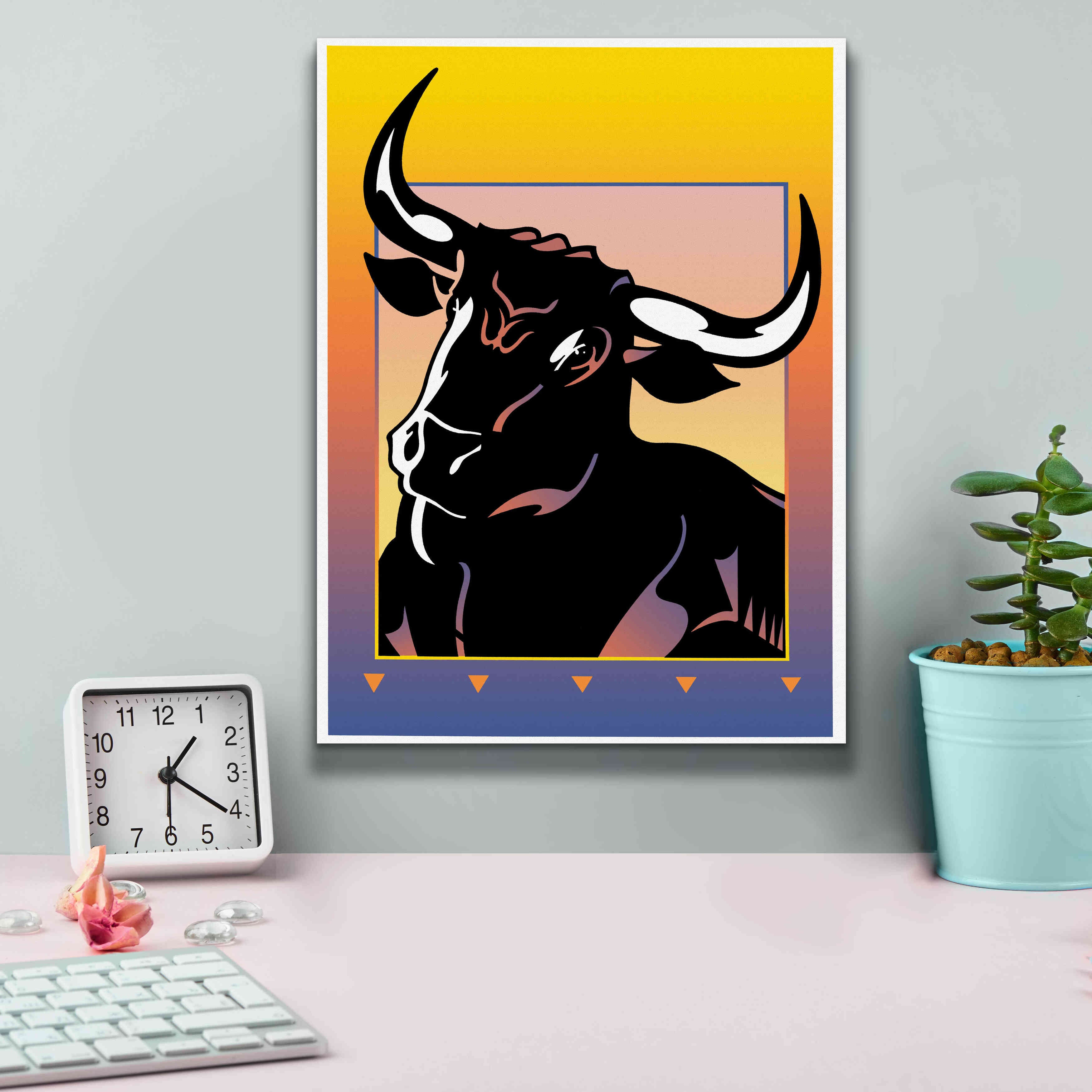 'Minotaur' by David Chestnutt, Giclee Canvas Wall Art,12 x 16