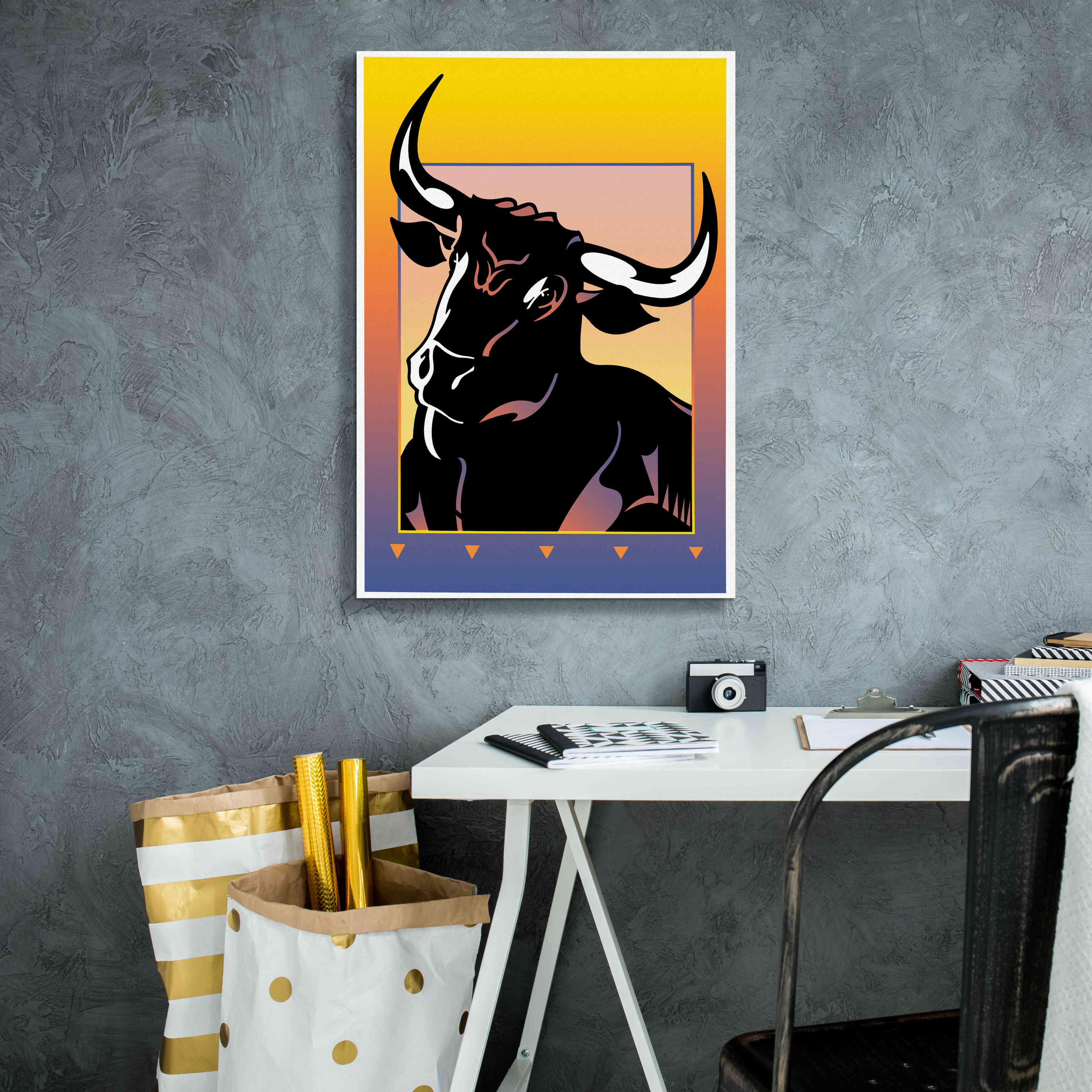 'Minotaur' by David Chestnutt, Giclee Canvas Wall Art,18 x 26