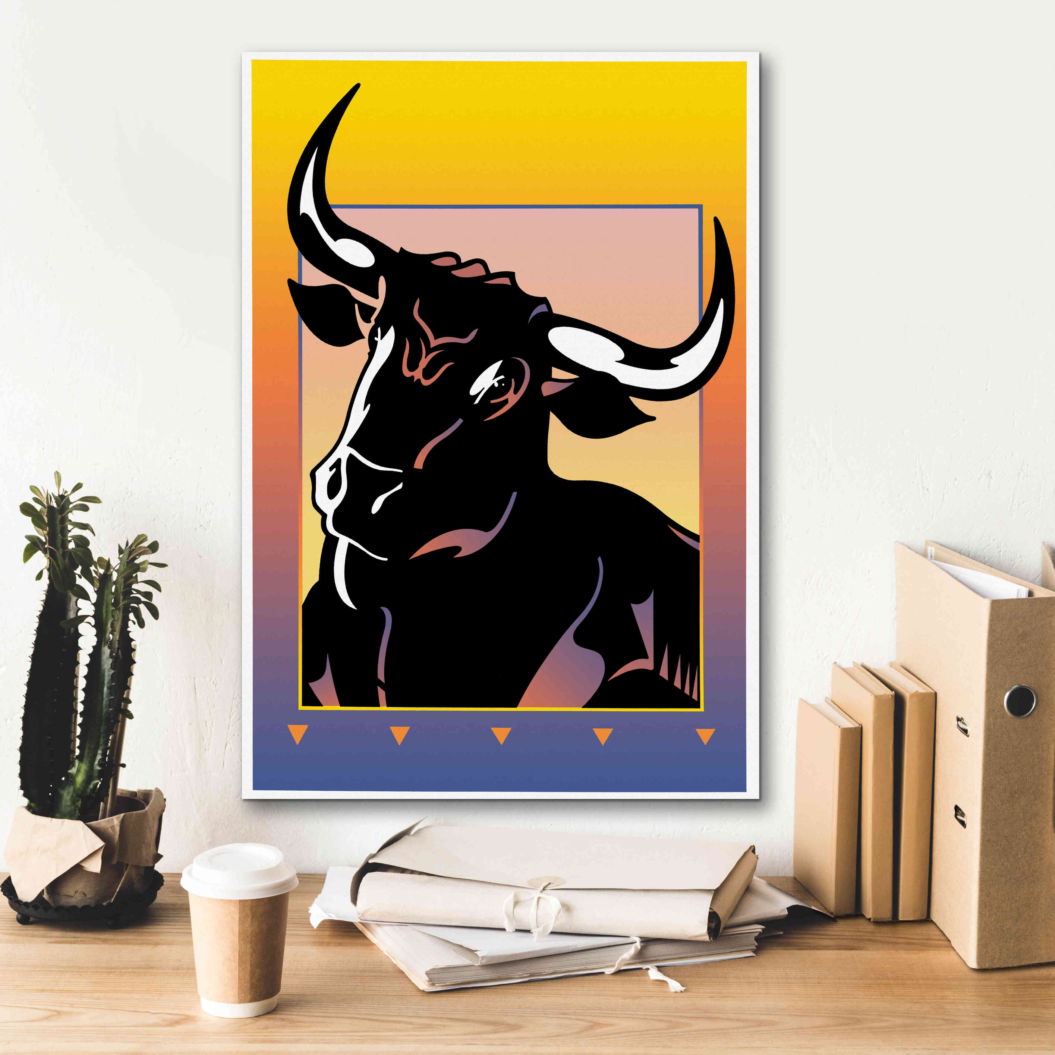 'Minotaur' by David Chestnutt, Giclee Canvas Wall Art,18 x 26