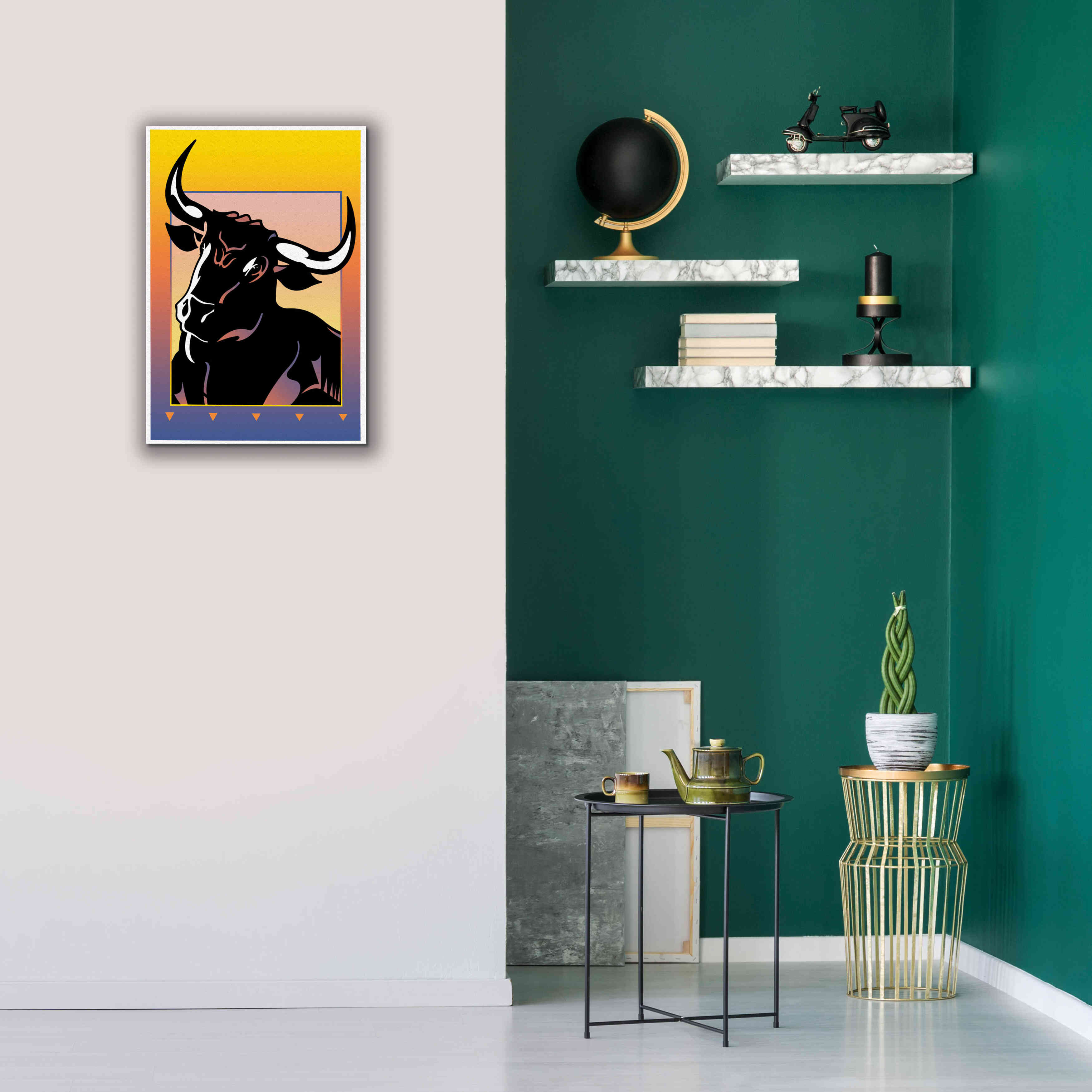 'Minotaur' by David Chestnutt, Giclee Canvas Wall Art,18 x 26