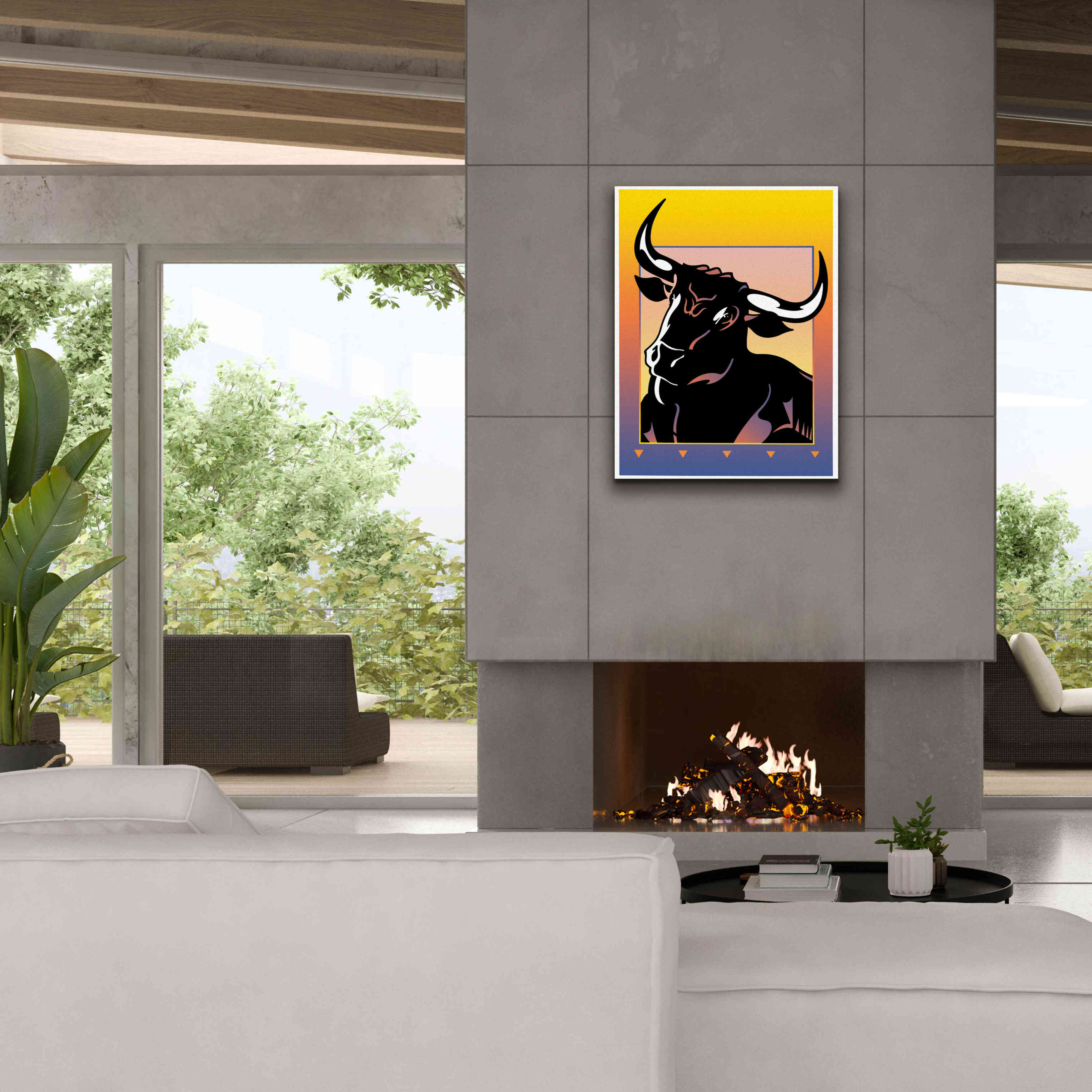 'Minotaur' by David Chestnutt, Giclee Canvas Wall Art,26 x 34