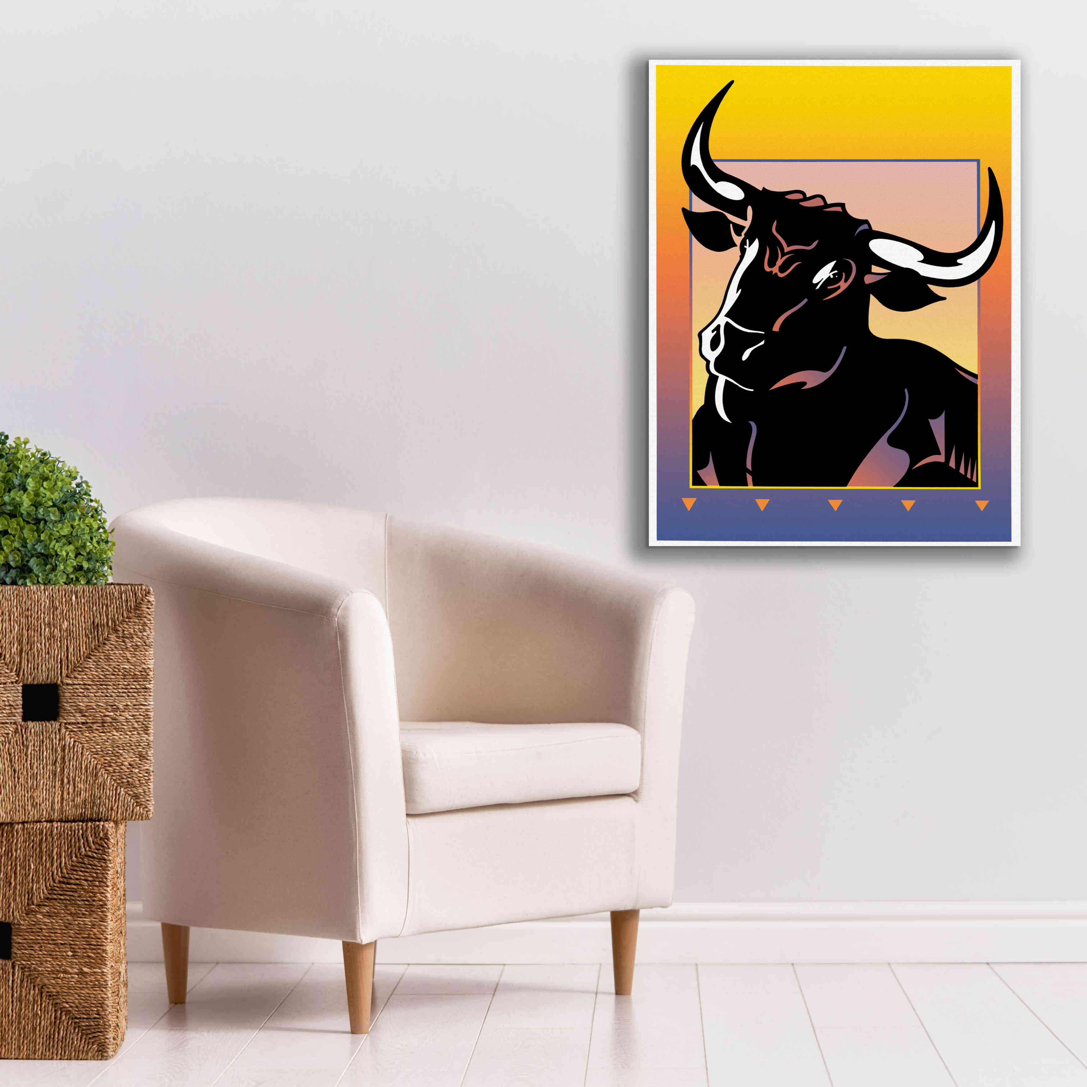 'Minotaur' by David Chestnutt, Giclee Canvas Wall Art,26 x 34