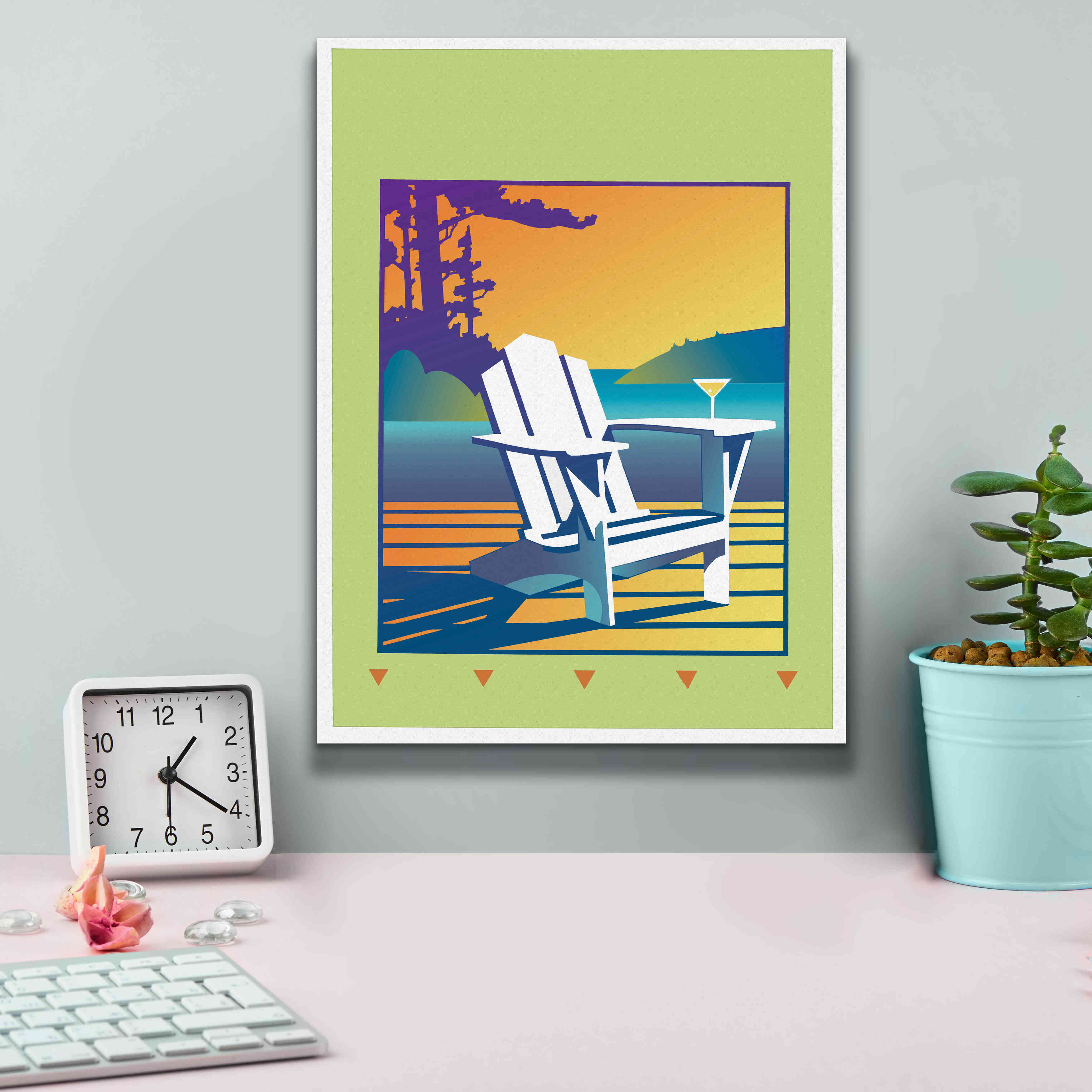'Muskoka Chair' by David Chestnutt, Giclee Canvas Wall Art,12 x 16