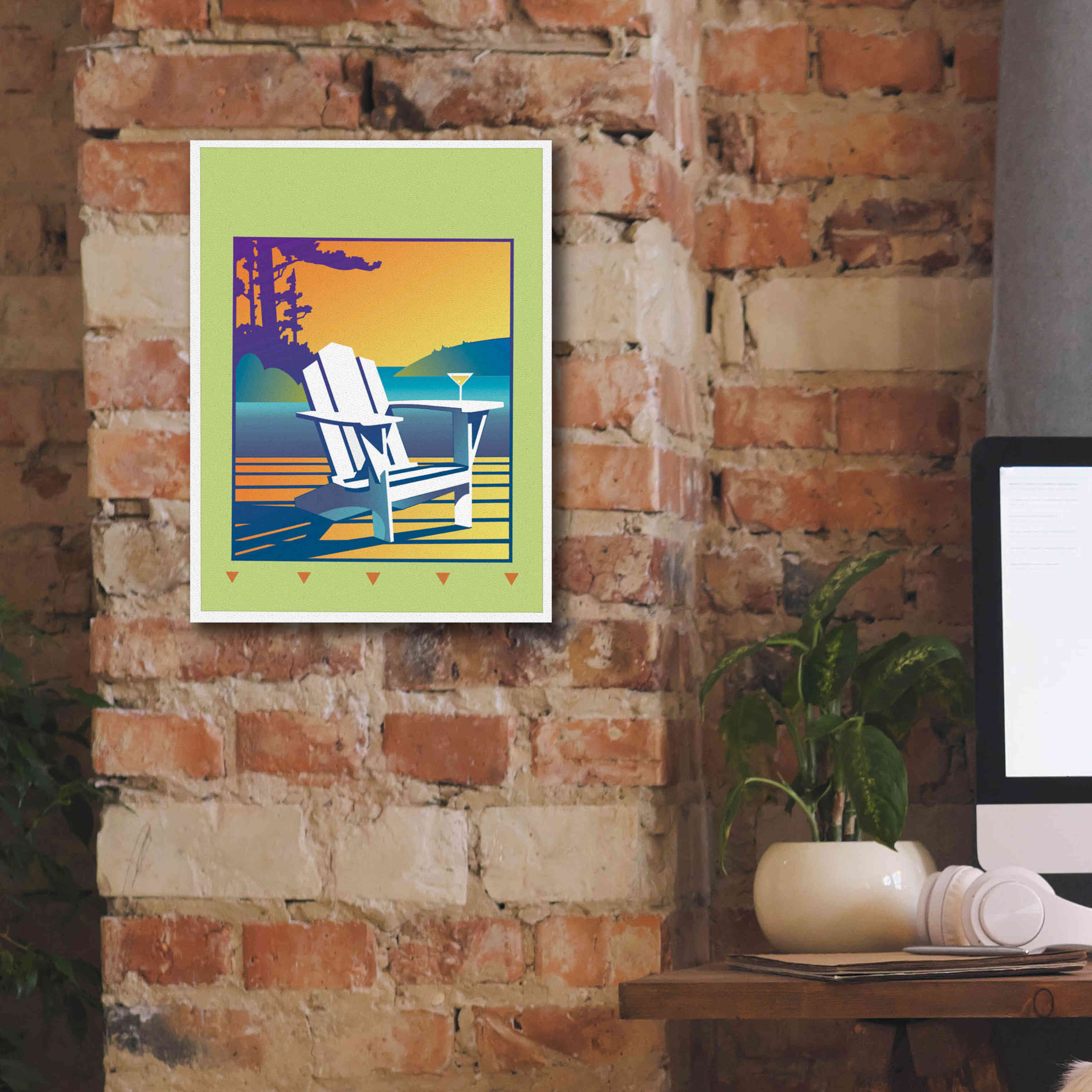 'Muskoka Chair' by David Chestnutt, Giclee Canvas Wall Art,12 x 16