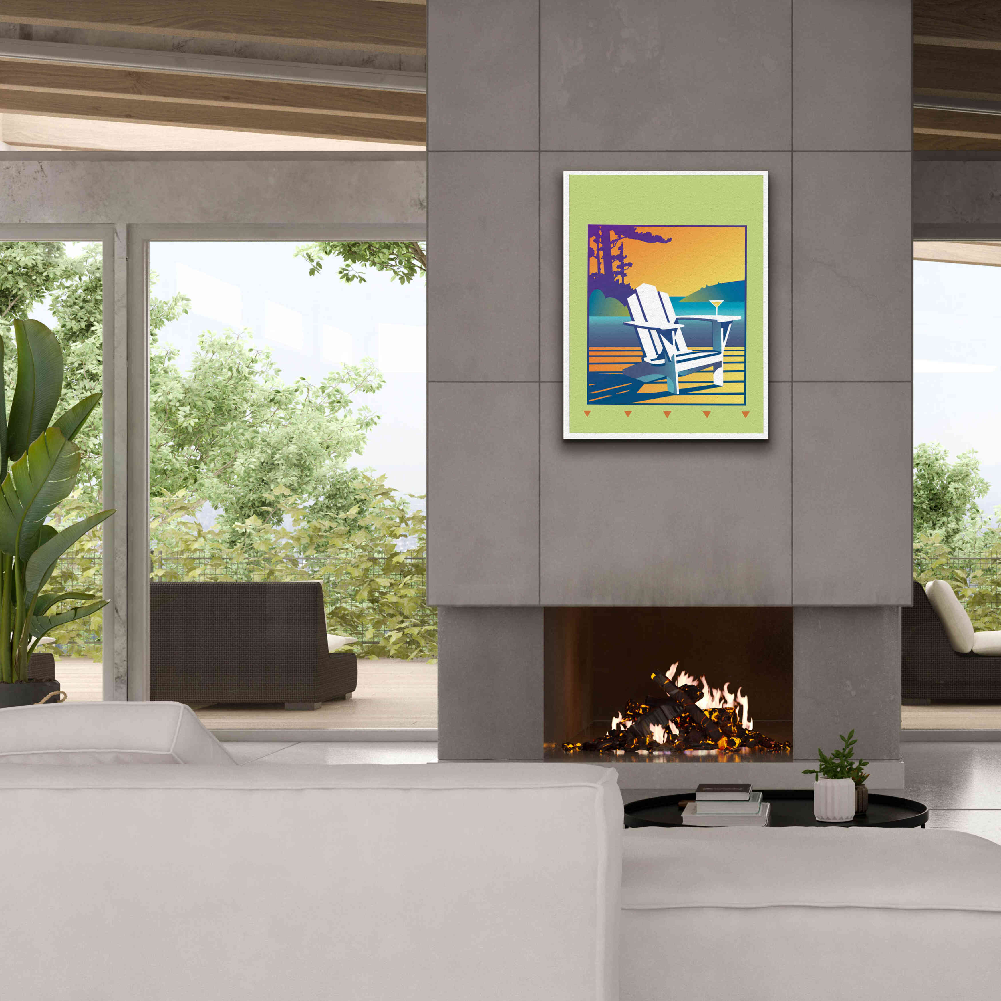 'Muskoka Chair' by David Chestnutt, Giclee Canvas Wall Art,26 x 34