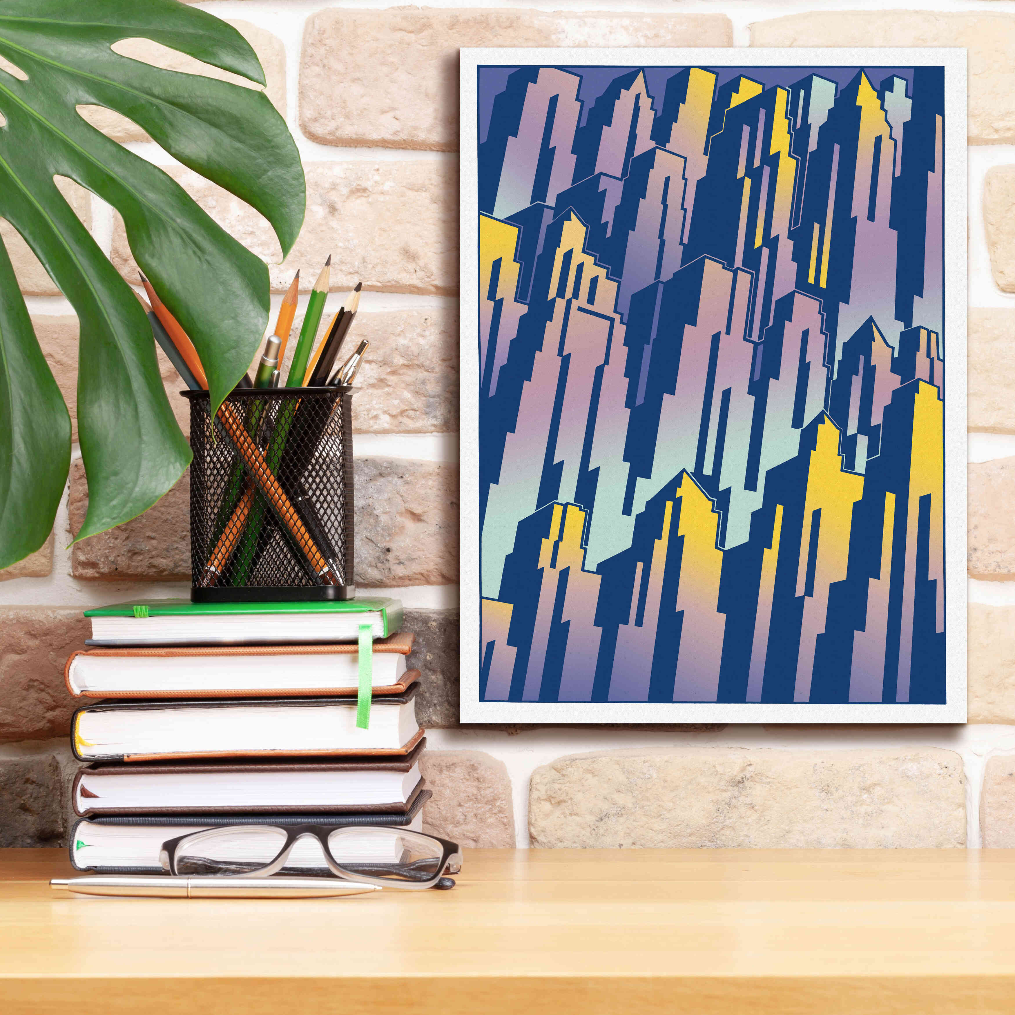 'New Cityscape Grad' by David Chestnutt, Giclee Canvas Wall Art,12 x 16