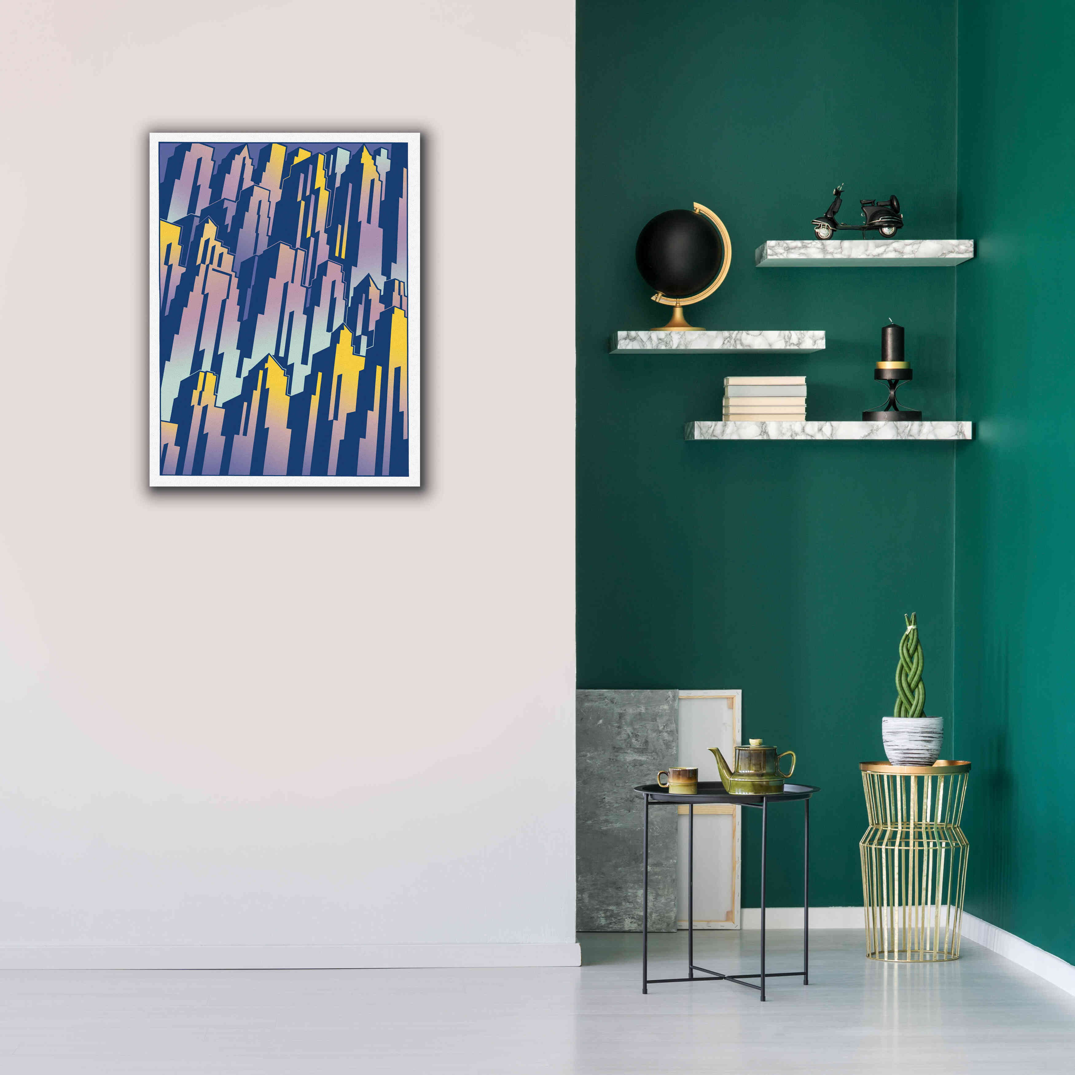 'New Cityscape Grad' by David Chestnutt, Giclee Canvas Wall Art,26 x 34