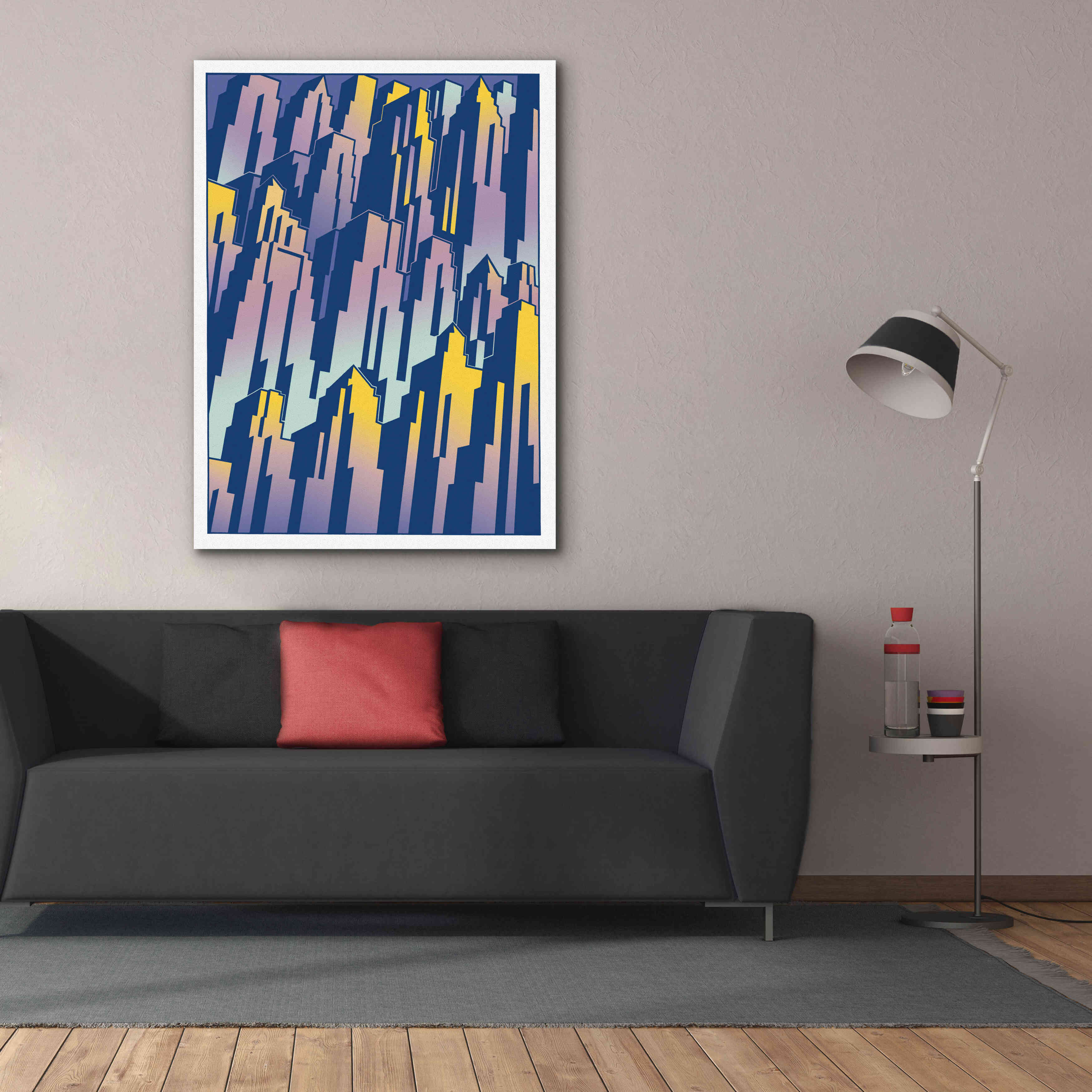 'New Cityscape Grad' by David Chestnutt, Giclee Canvas Wall Art,40 x 54