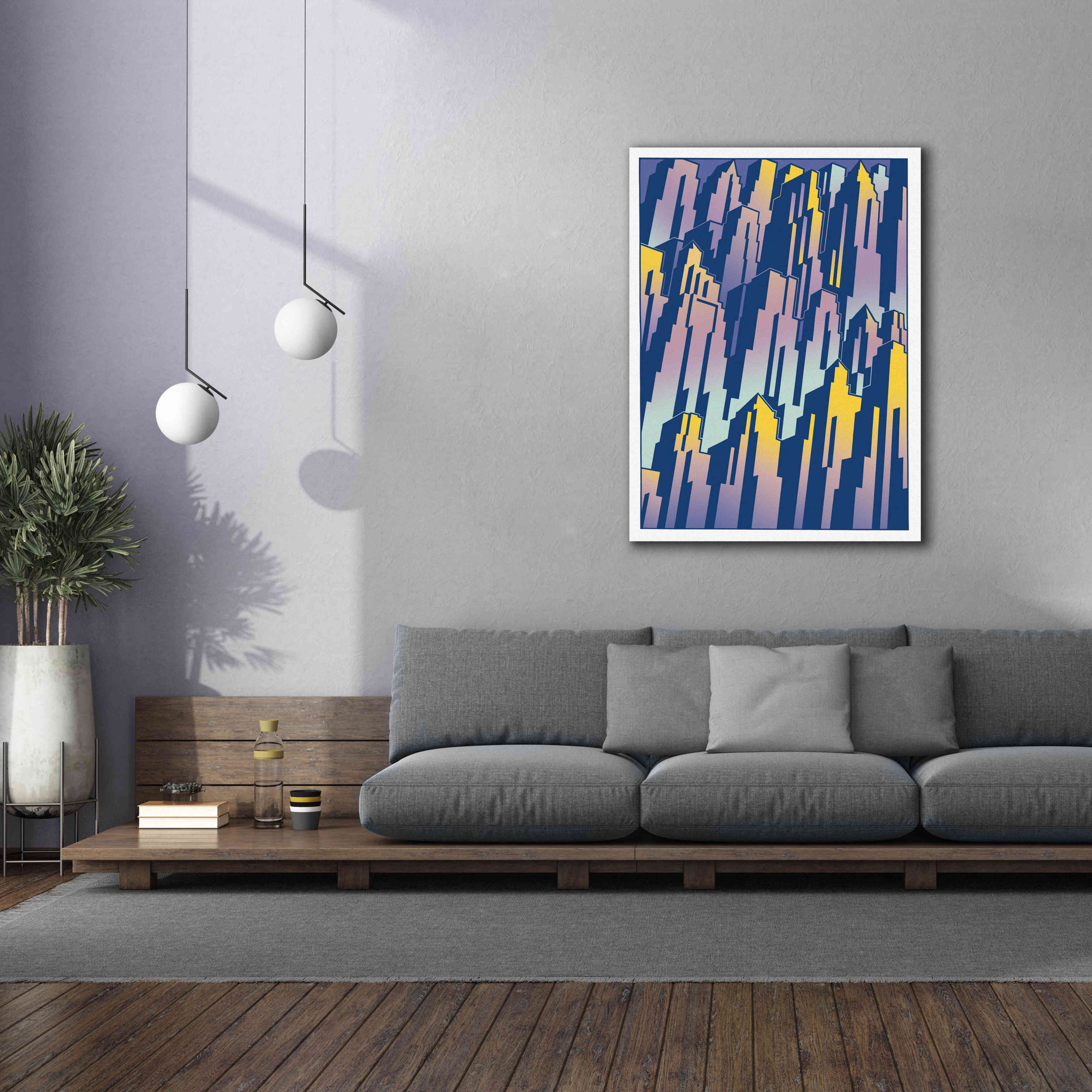 'New Cityscape Grad' by David Chestnutt, Giclee Canvas Wall Art,40 x 54