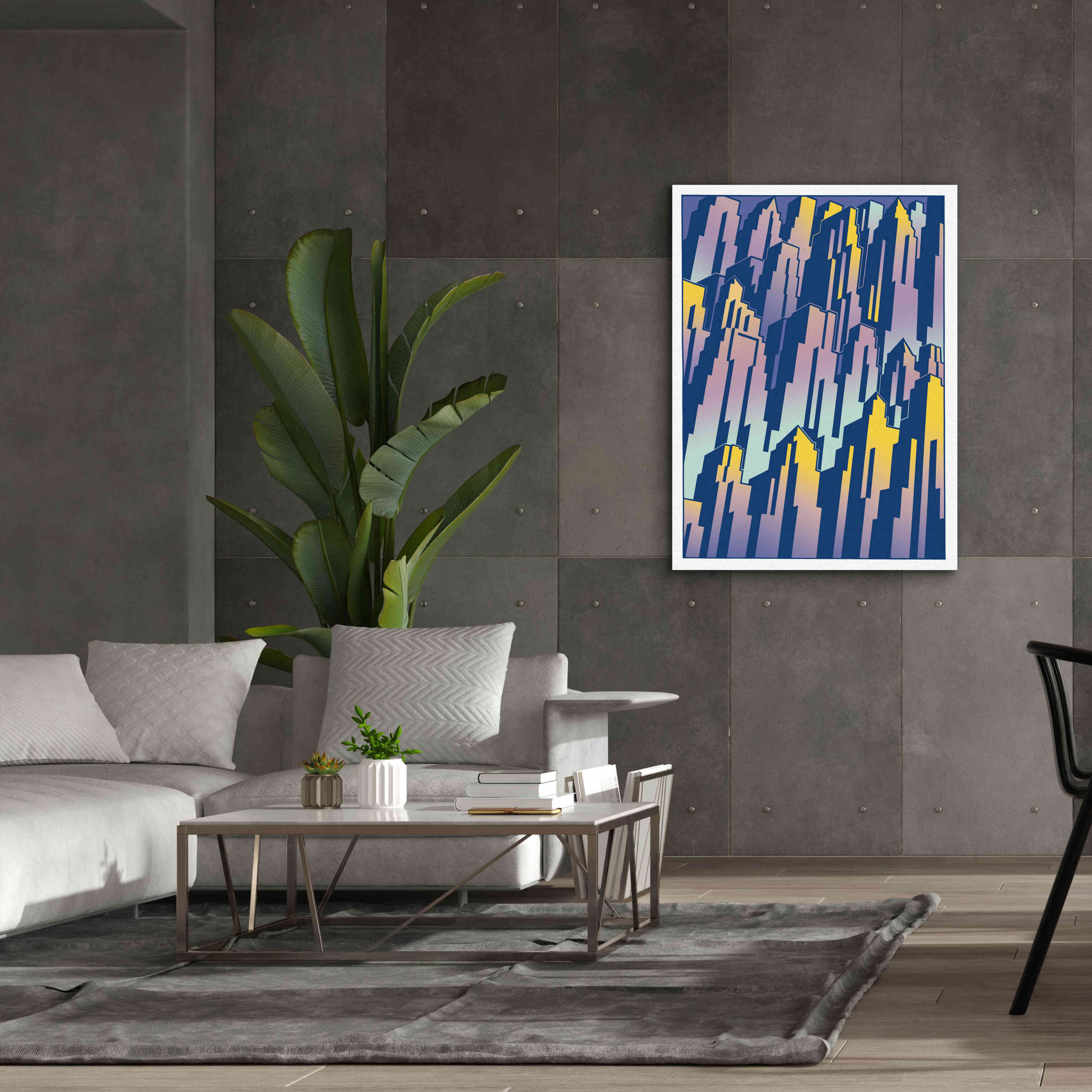 'New Cityscape Grad' by David Chestnutt, Giclee Canvas Wall Art,40 x 54