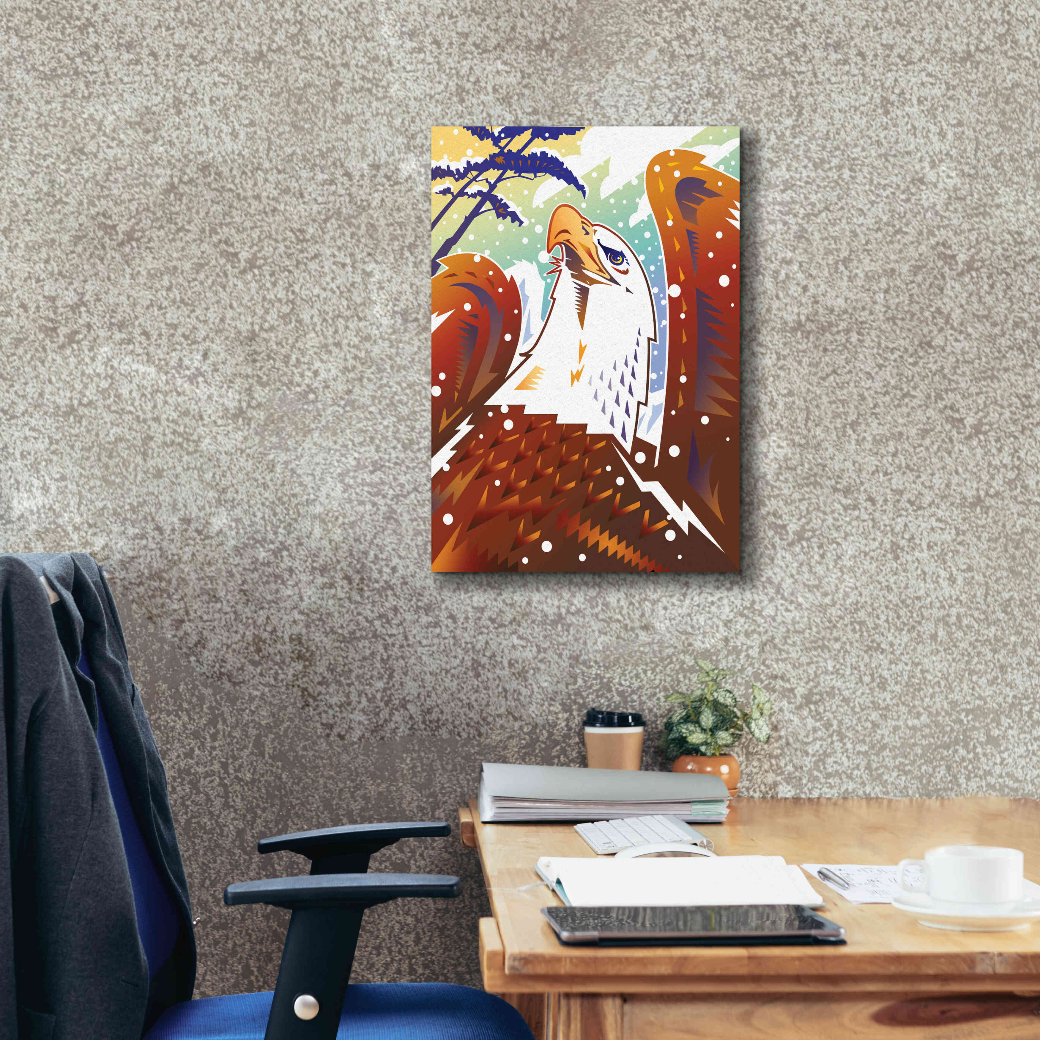 'New Eagle' by David Chestnutt, Giclee Canvas Wall Art,18 x 26