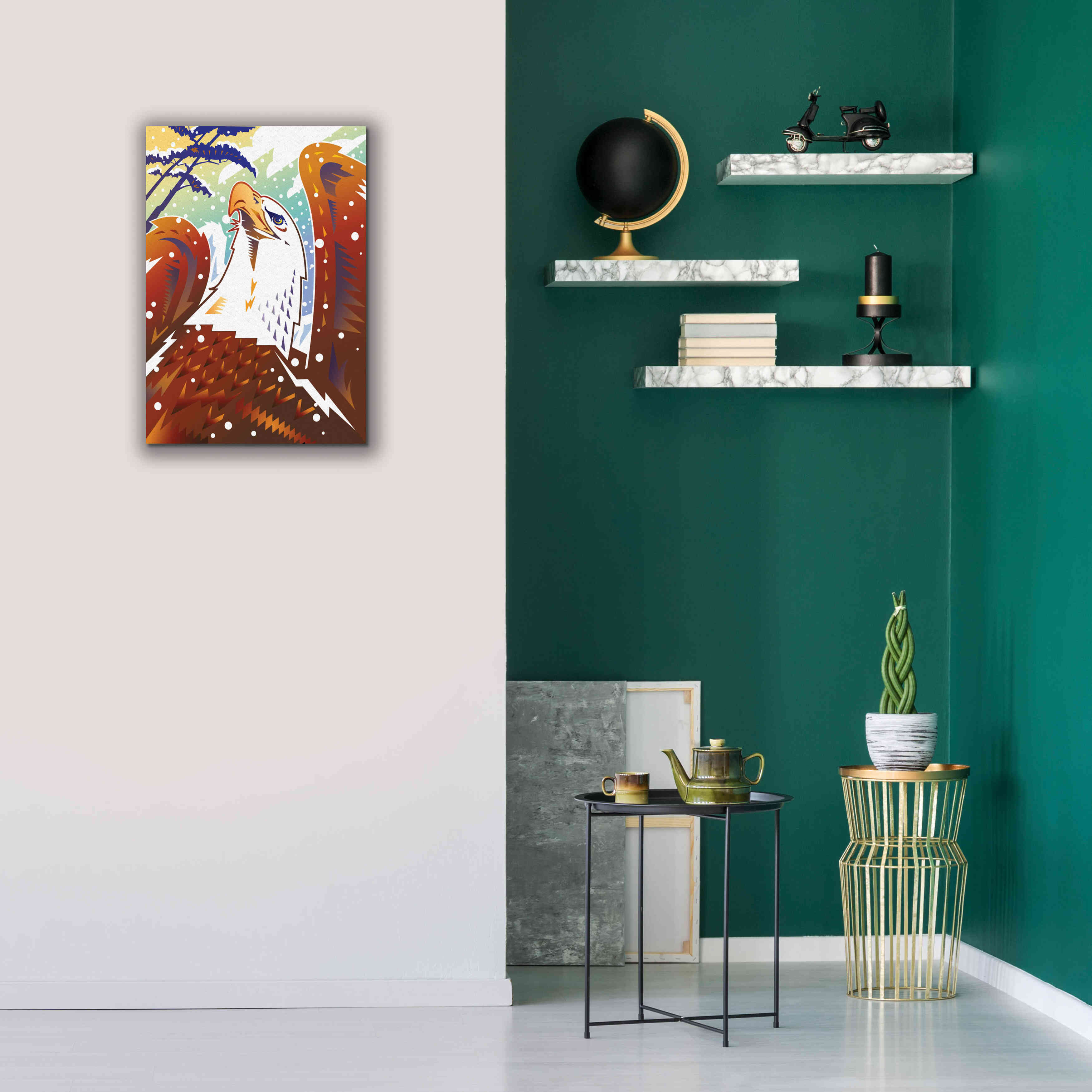 'New Eagle' by David Chestnutt, Giclee Canvas Wall Art,18 x 26