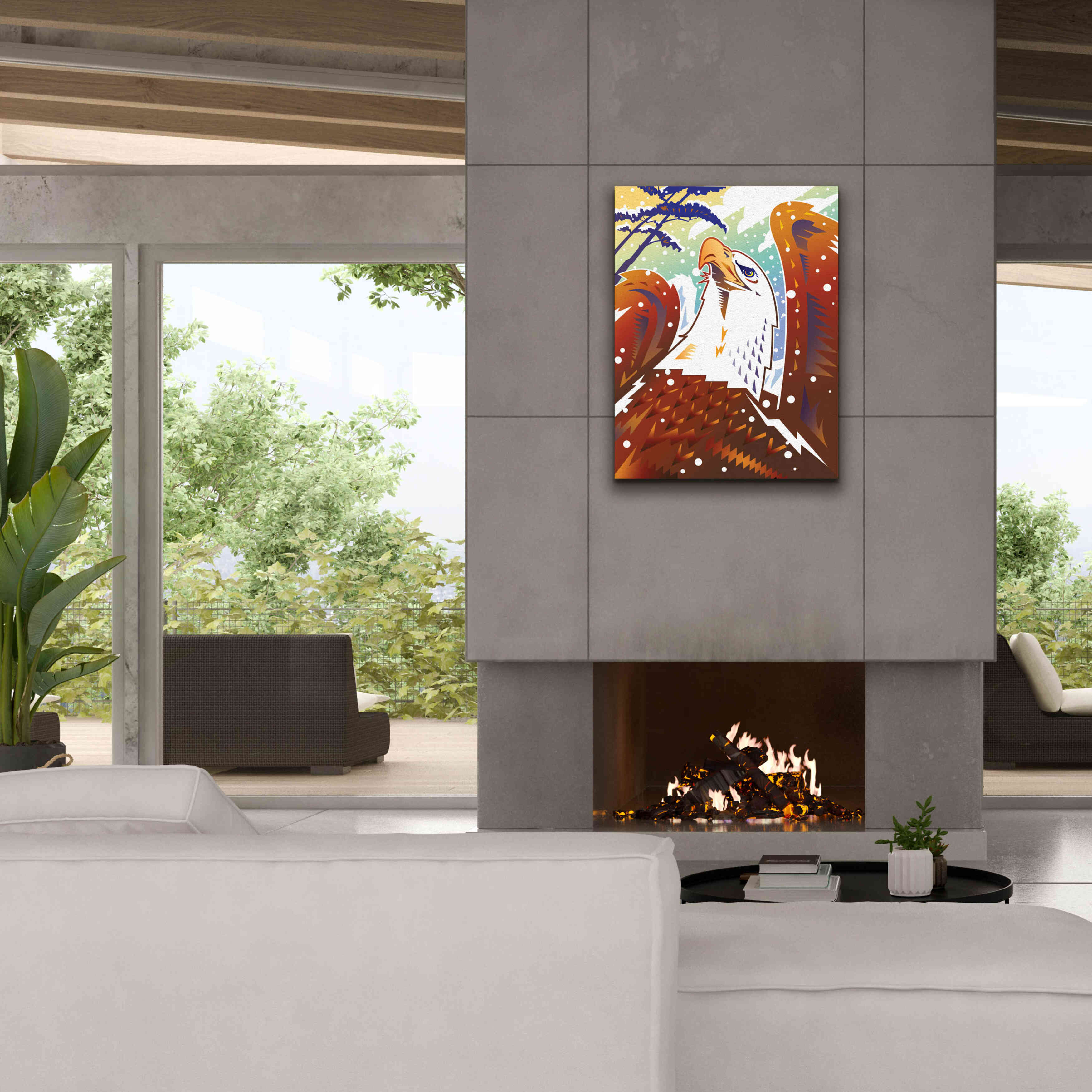 'New Eagle' by David Chestnutt, Giclee Canvas Wall Art,26 x 34