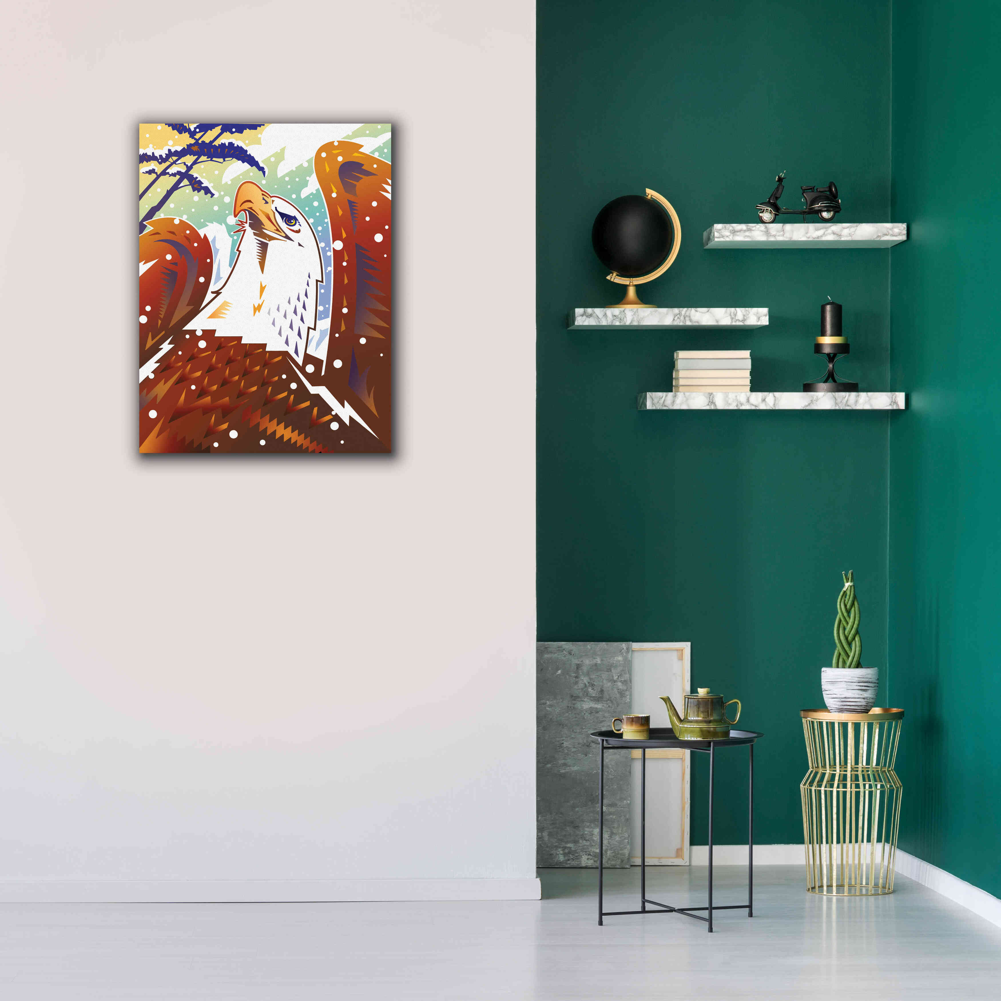 'New Eagle' by David Chestnutt, Giclee Canvas Wall Art,26 x 34