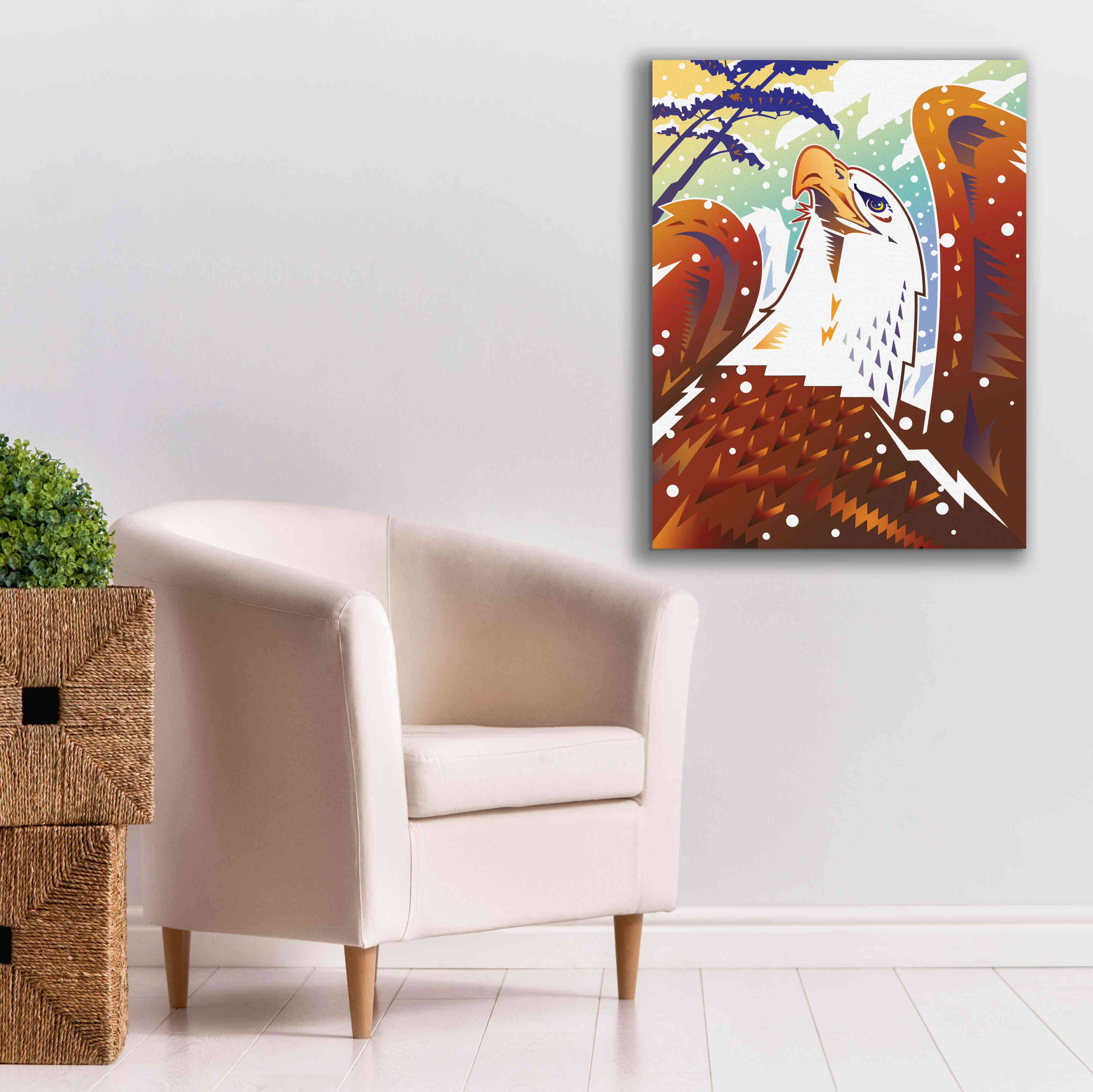 'New Eagle' by David Chestnutt, Giclee Canvas Wall Art,26 x 34