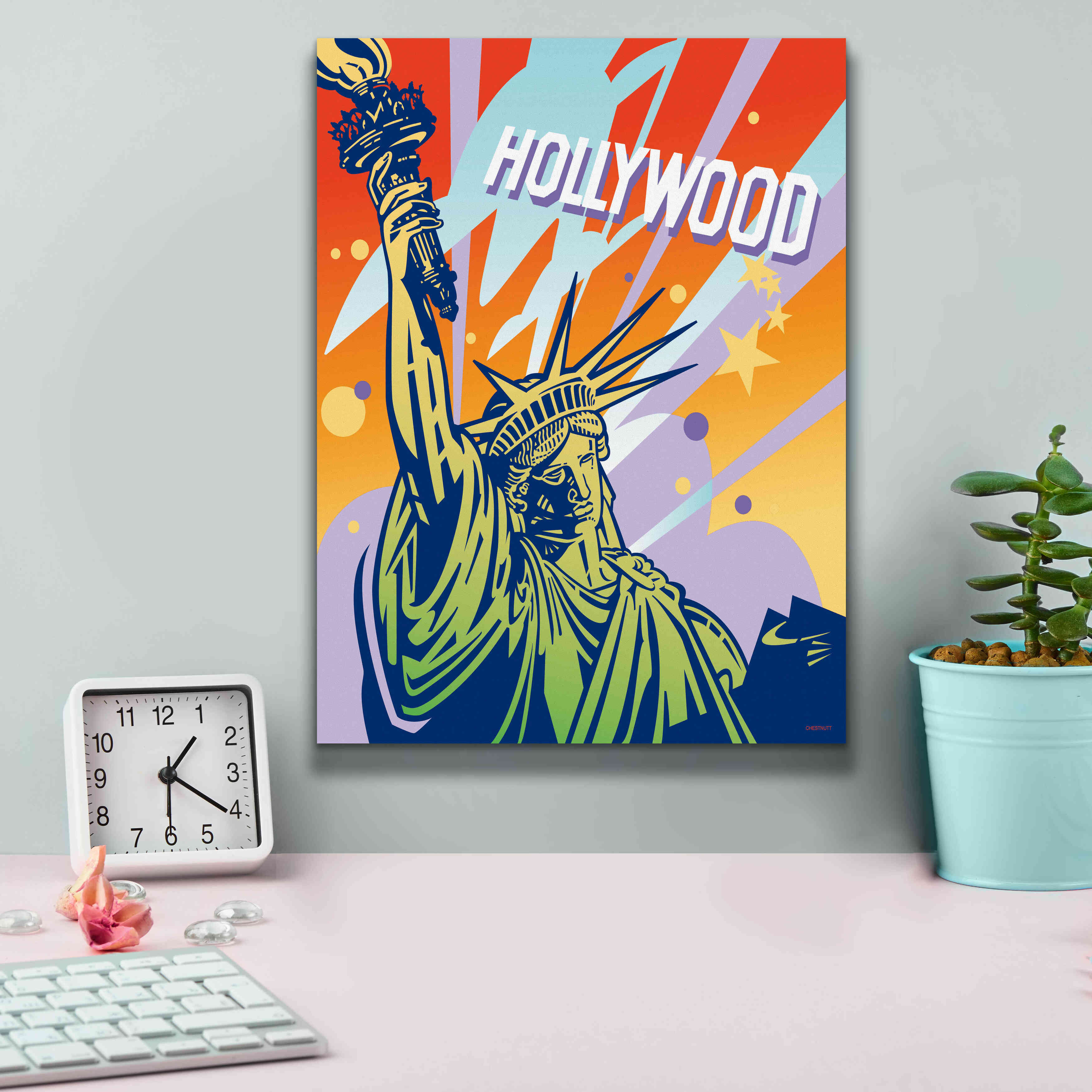 'New York LA' by David Chestnutt, Giclee Canvas Wall Art,12 x 16