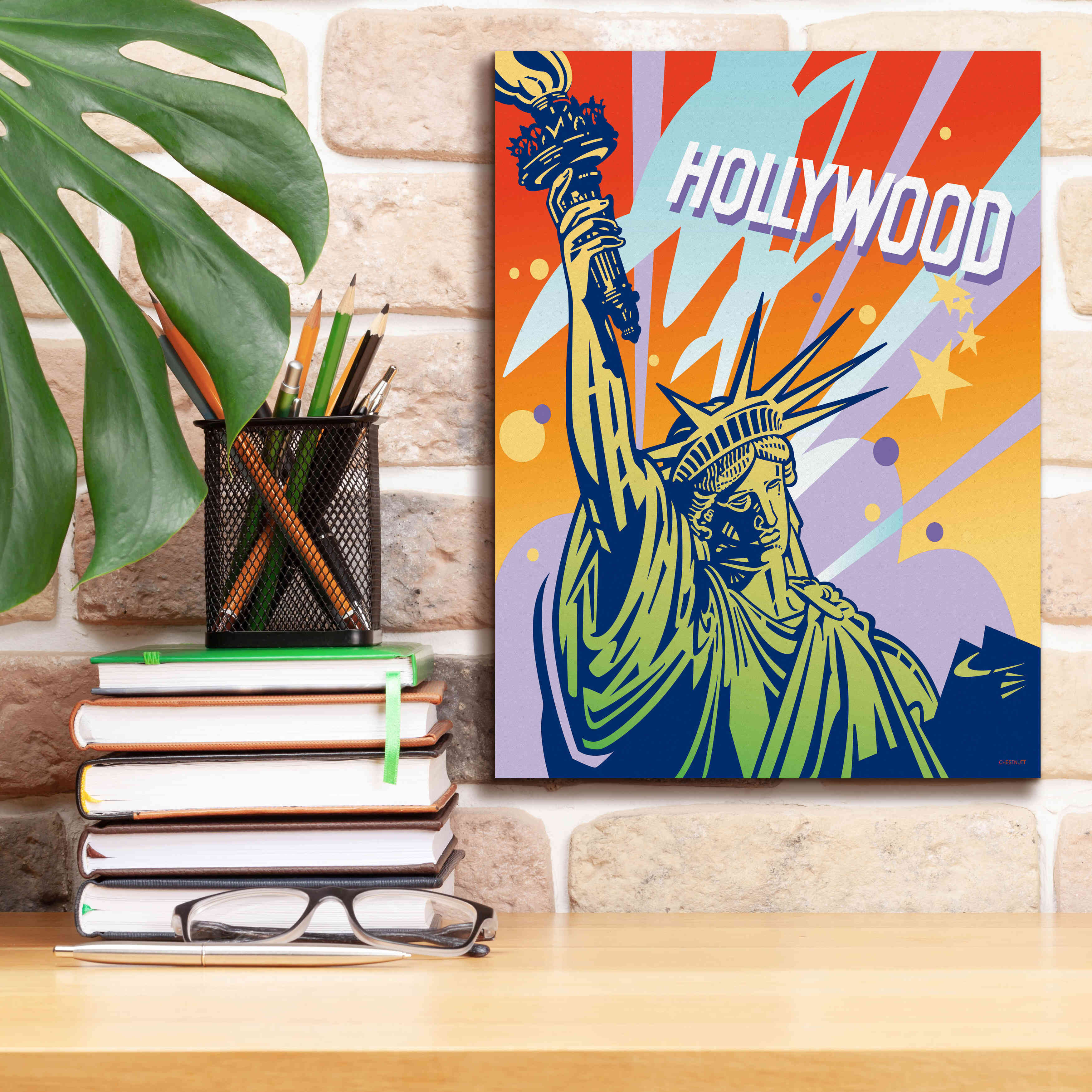 'New York LA' by David Chestnutt, Giclee Canvas Wall Art,12 x 16