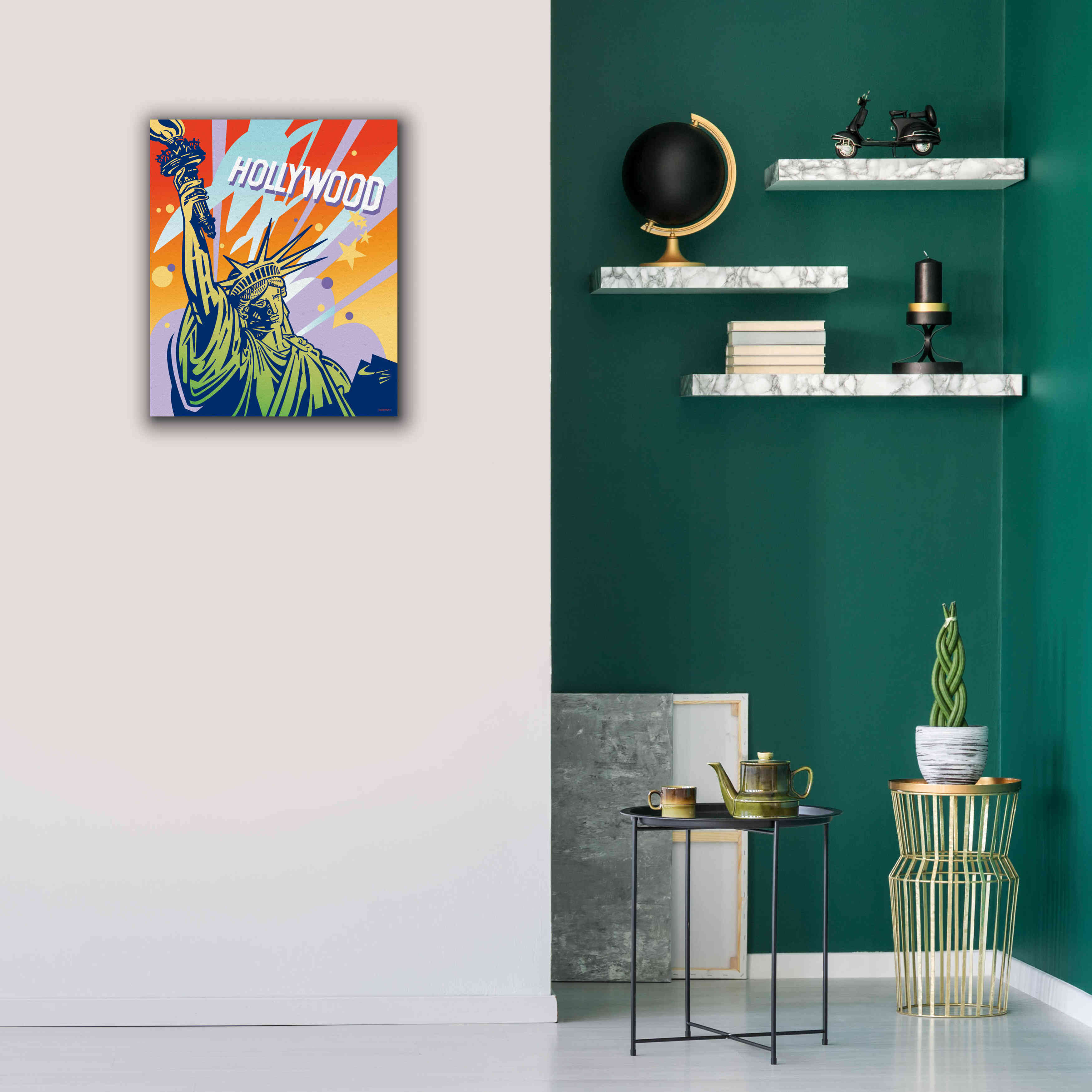 'New York LA' by David Chestnutt, Giclee Canvas Wall Art,20 x 24