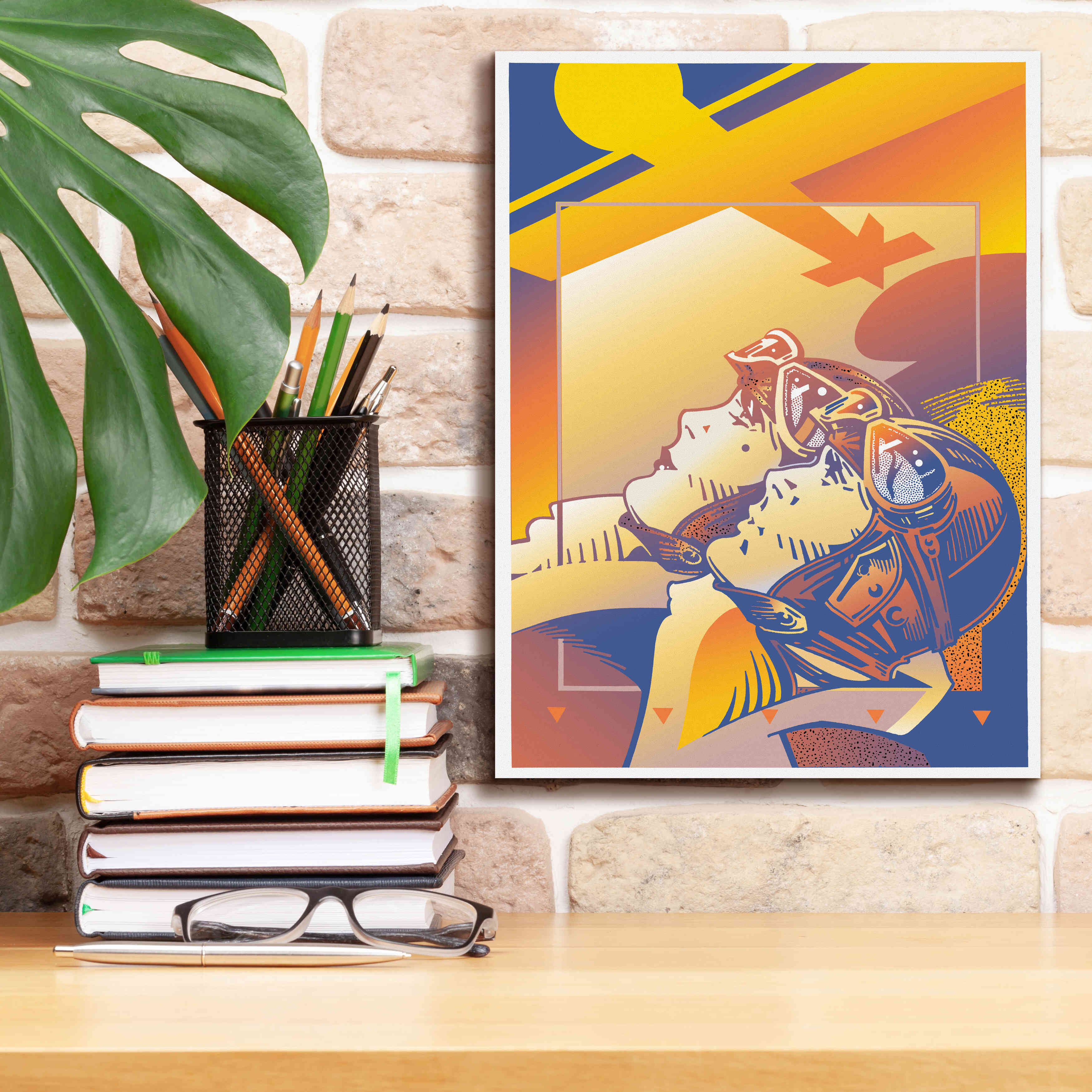 'Pilots Orange' by David Chestnutt, Giclee Canvas Wall Art,12 x 16