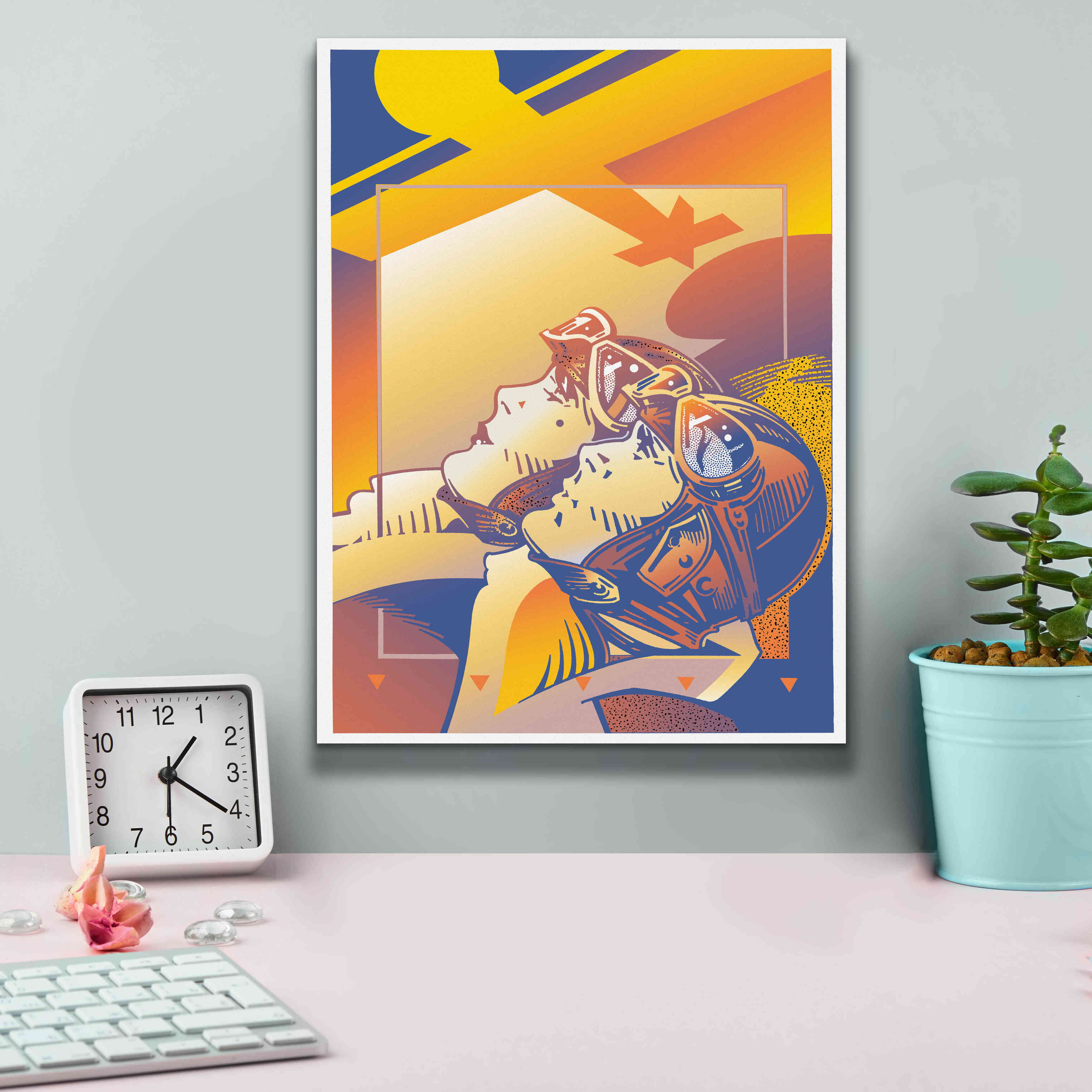 'Pilots Orange' by David Chestnutt, Giclee Canvas Wall Art,12 x 16