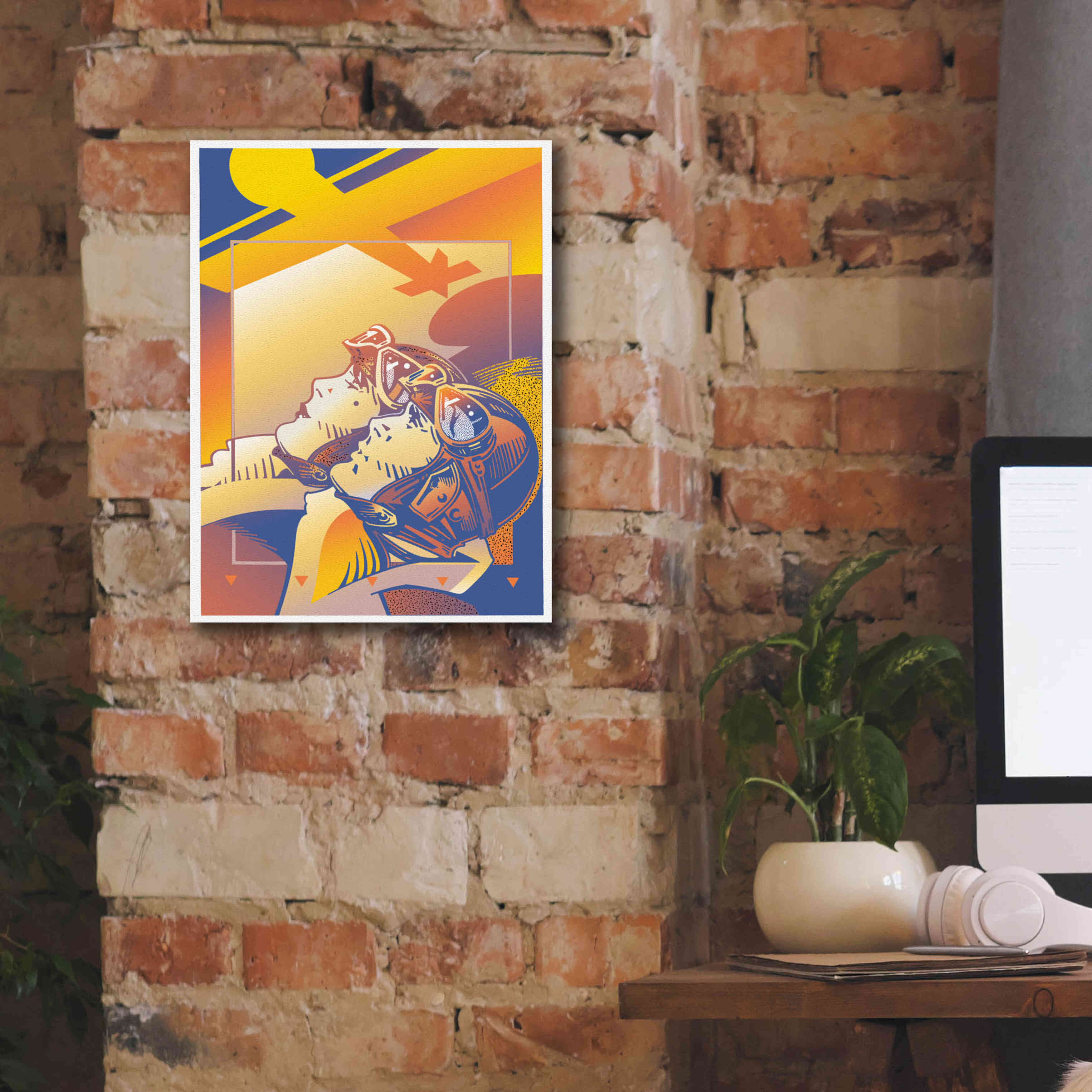 'Pilots Orange' by David Chestnutt, Giclee Canvas Wall Art,12 x 16