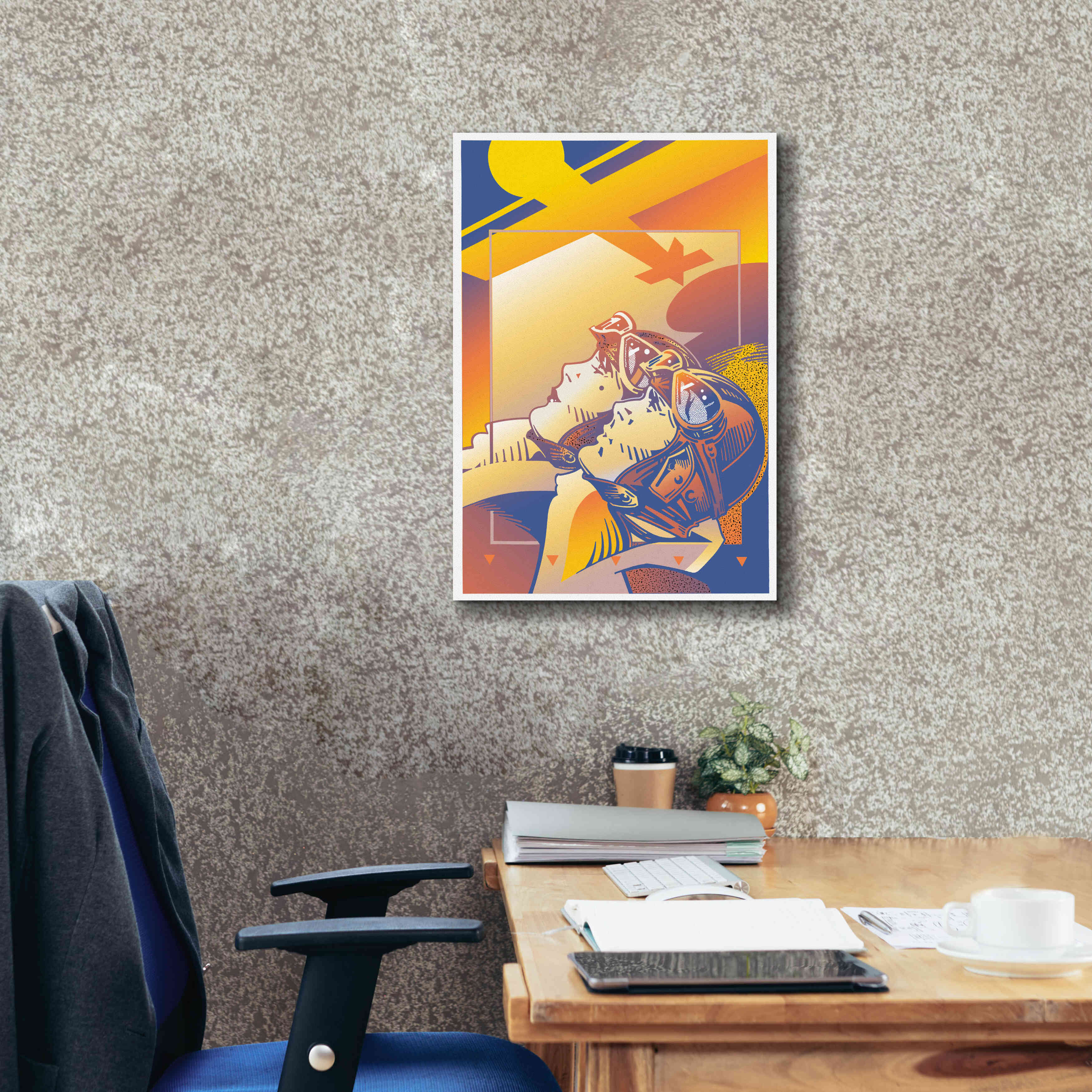 'Pilots Orange' by David Chestnutt, Giclee Canvas Wall Art,18 x 26