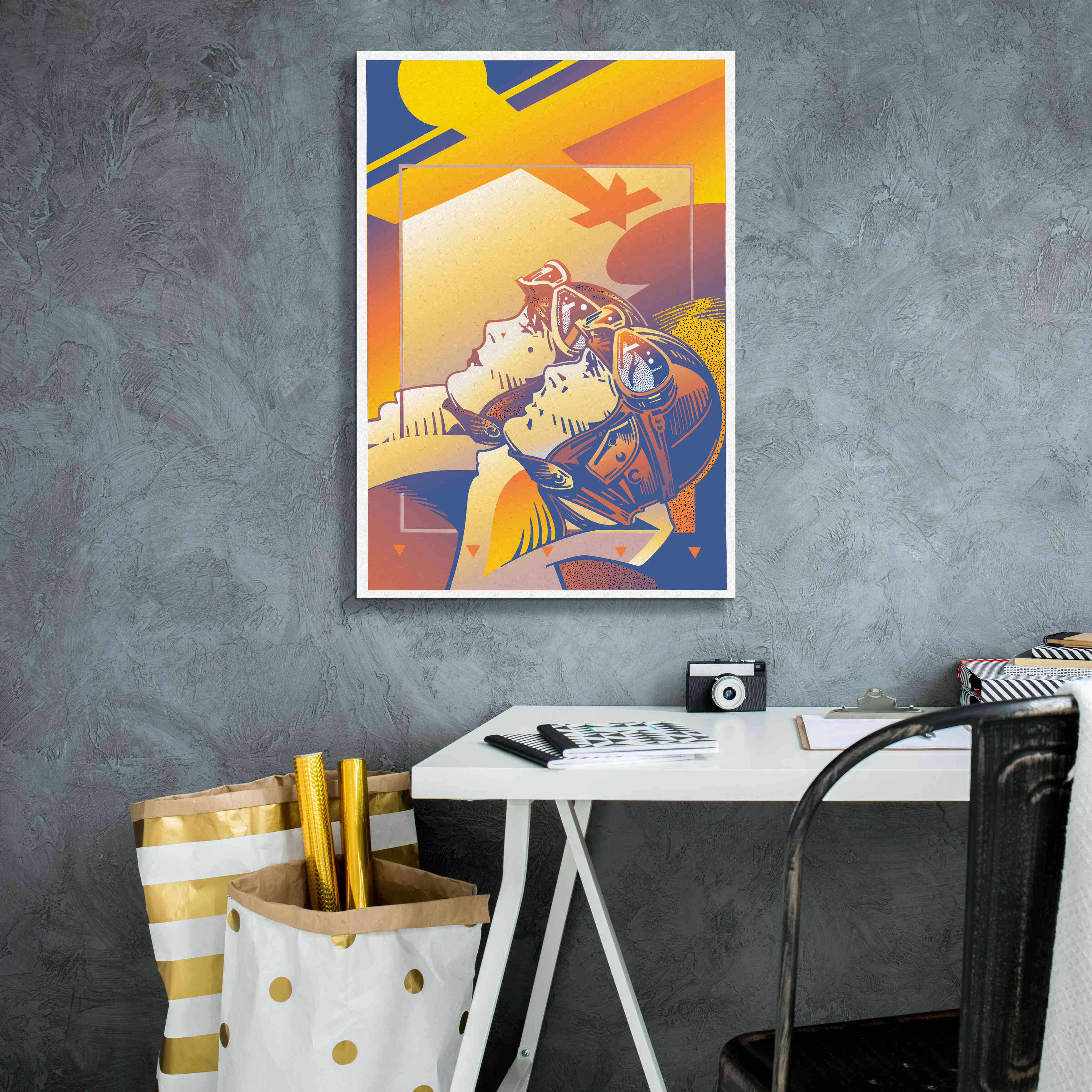 'Pilots Orange' by David Chestnutt, Giclee Canvas Wall Art,18 x 26