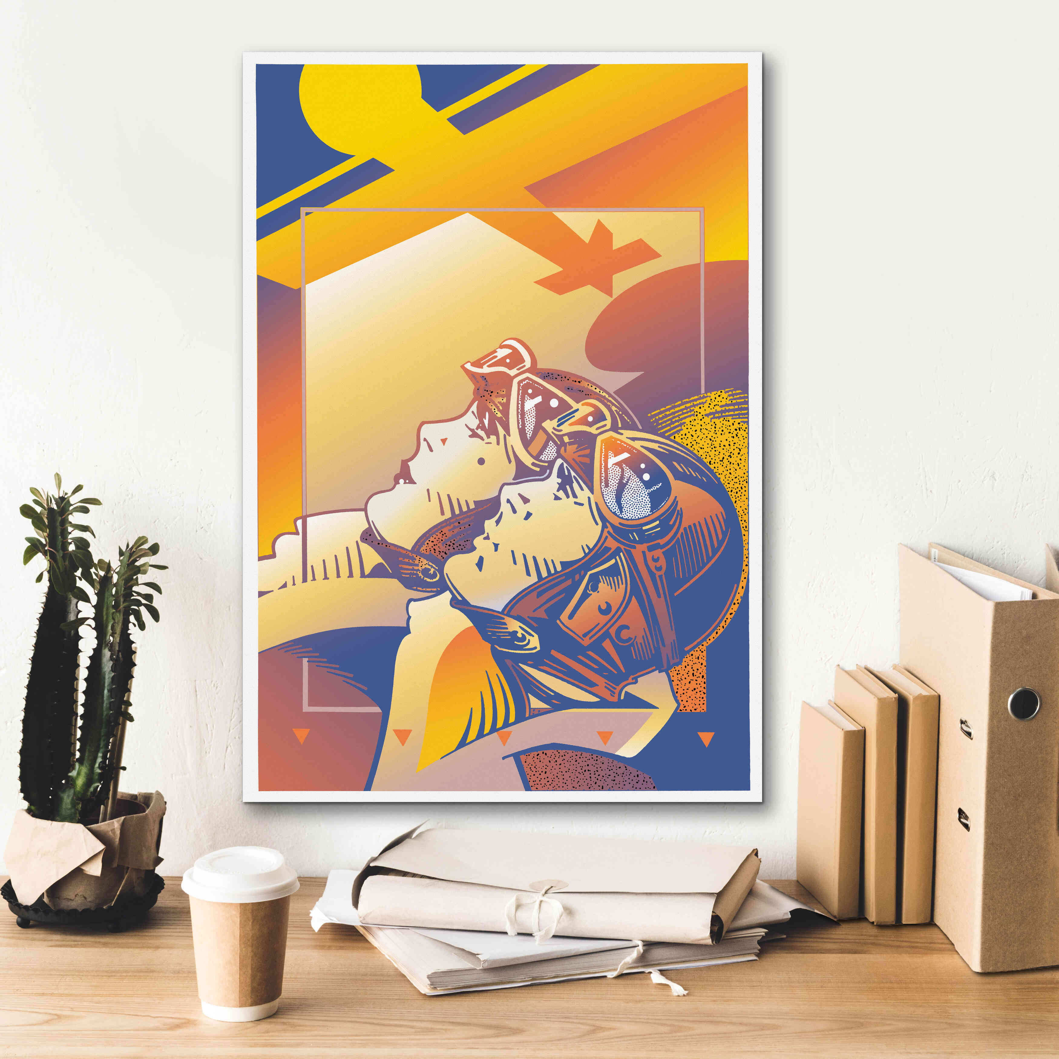 'Pilots Orange' by David Chestnutt, Giclee Canvas Wall Art,18 x 26