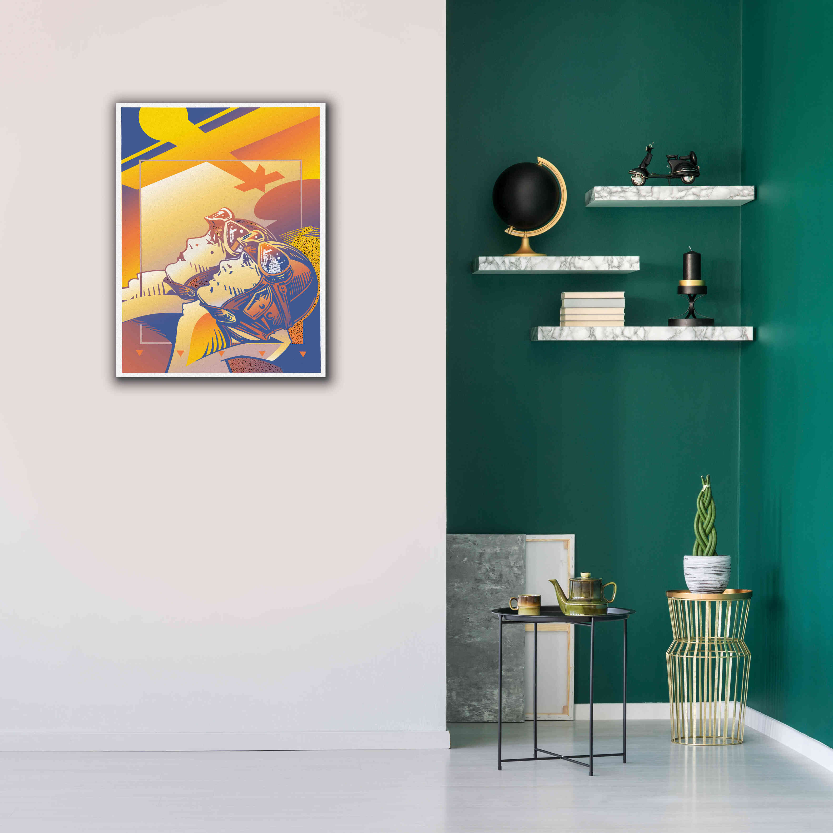 'Pilots Orange' by David Chestnutt, Giclee Canvas Wall Art,26 x 34