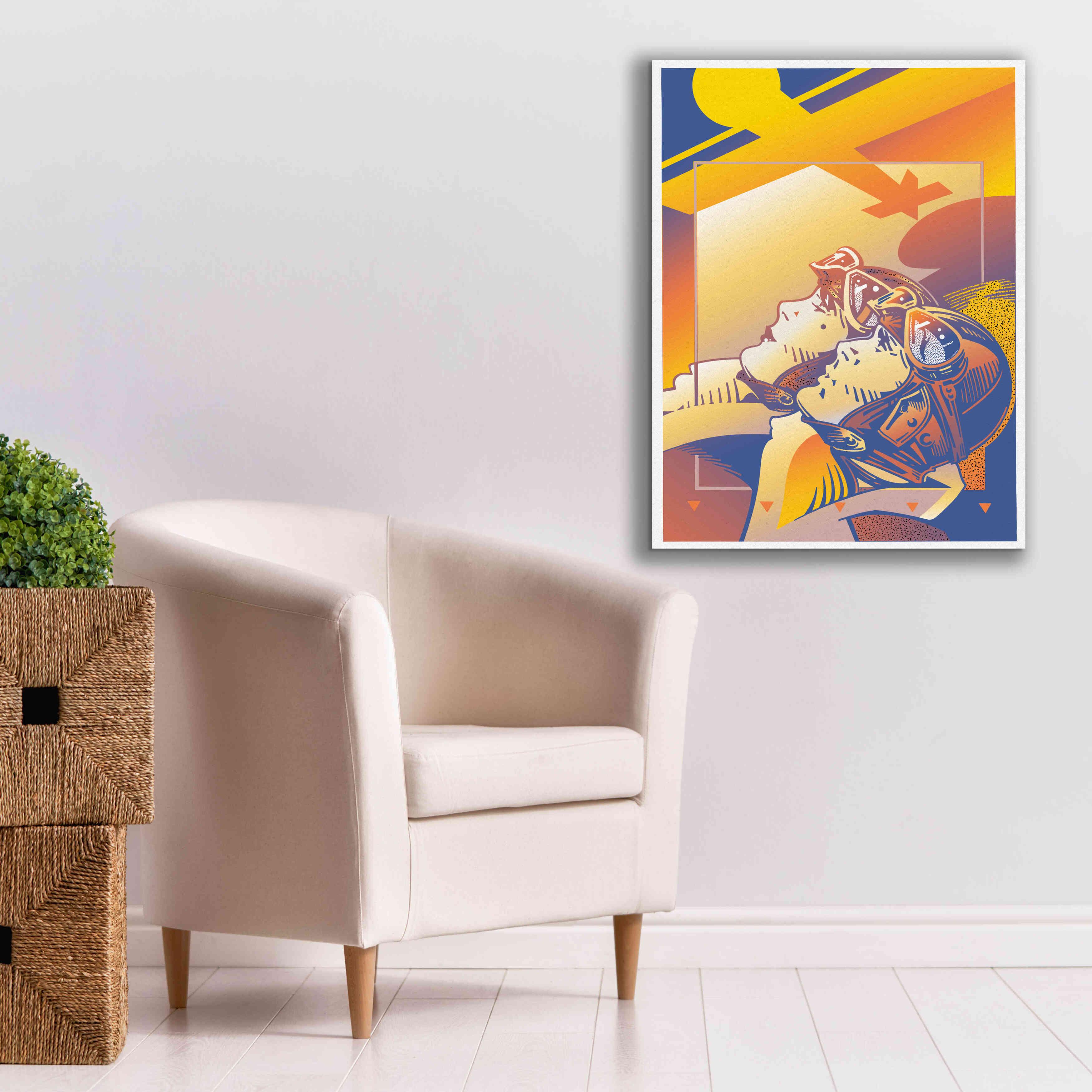 'Pilots Orange' by David Chestnutt, Giclee Canvas Wall Art,26 x 34