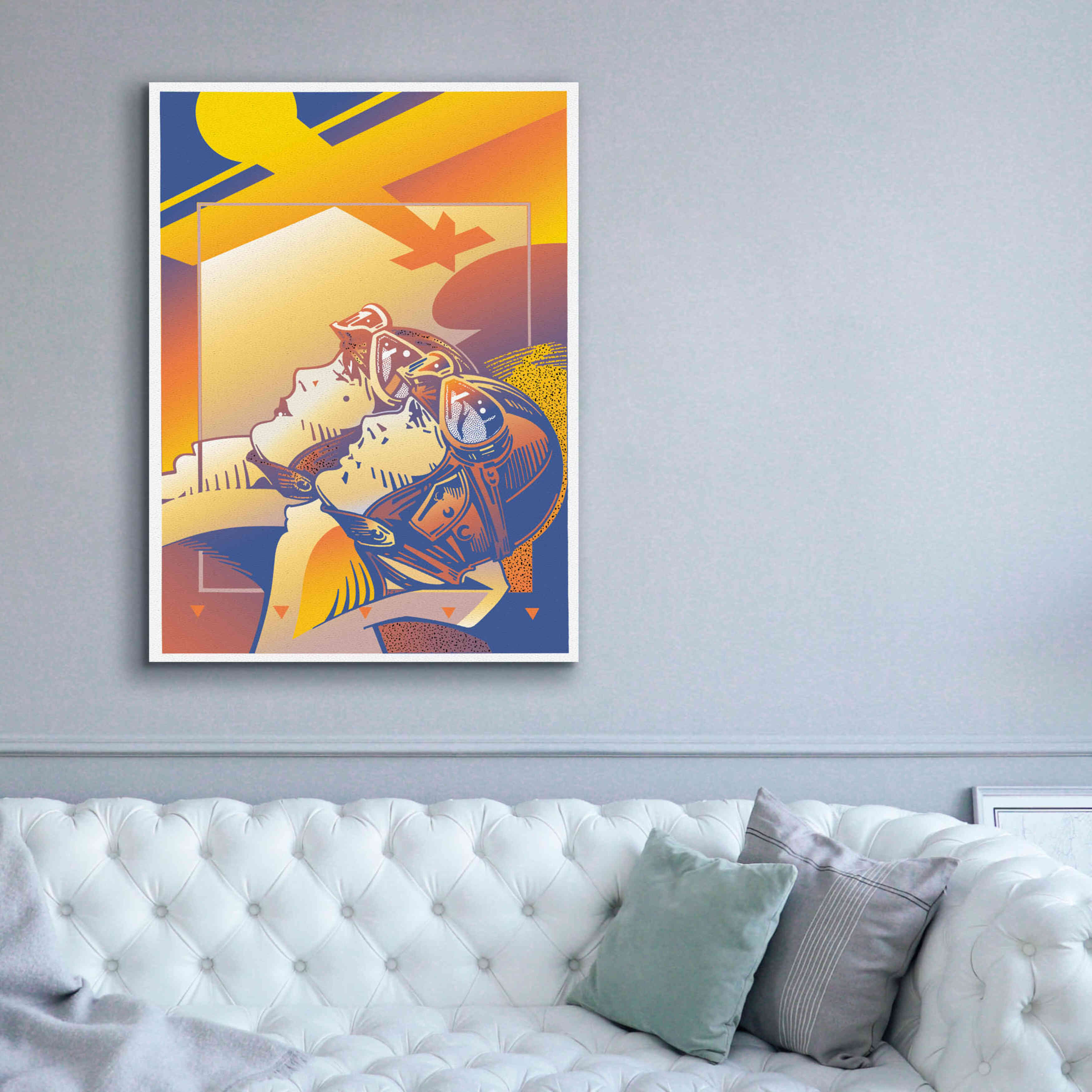 'Pilots Orange' by David Chestnutt, Giclee Canvas Wall Art,40 x 54