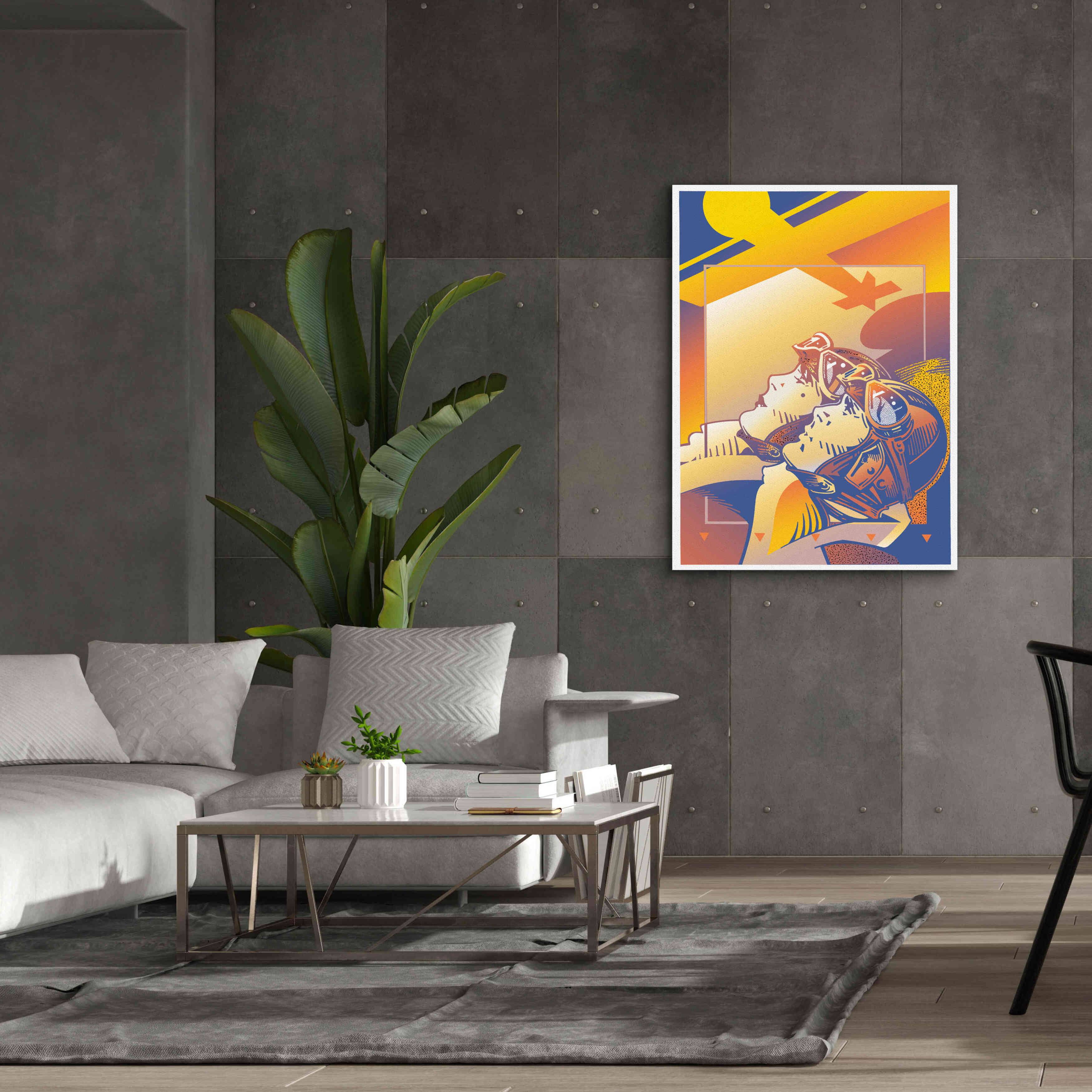 'Pilots Orange' by David Chestnutt, Giclee Canvas Wall Art,40 x 54