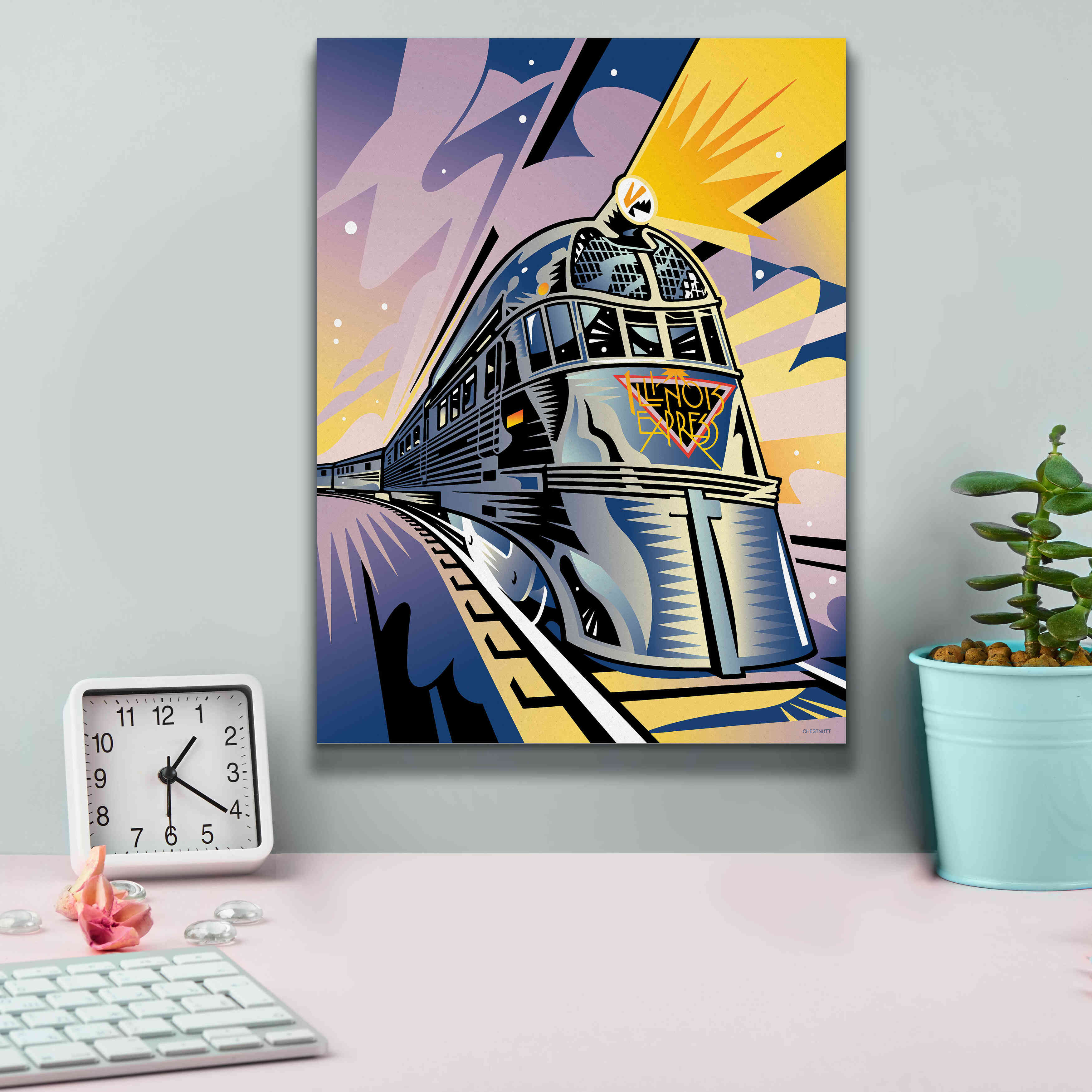 'Pioneer Zephyr' by David Chestnutt, Giclee Canvas Wall Art,12 x 16