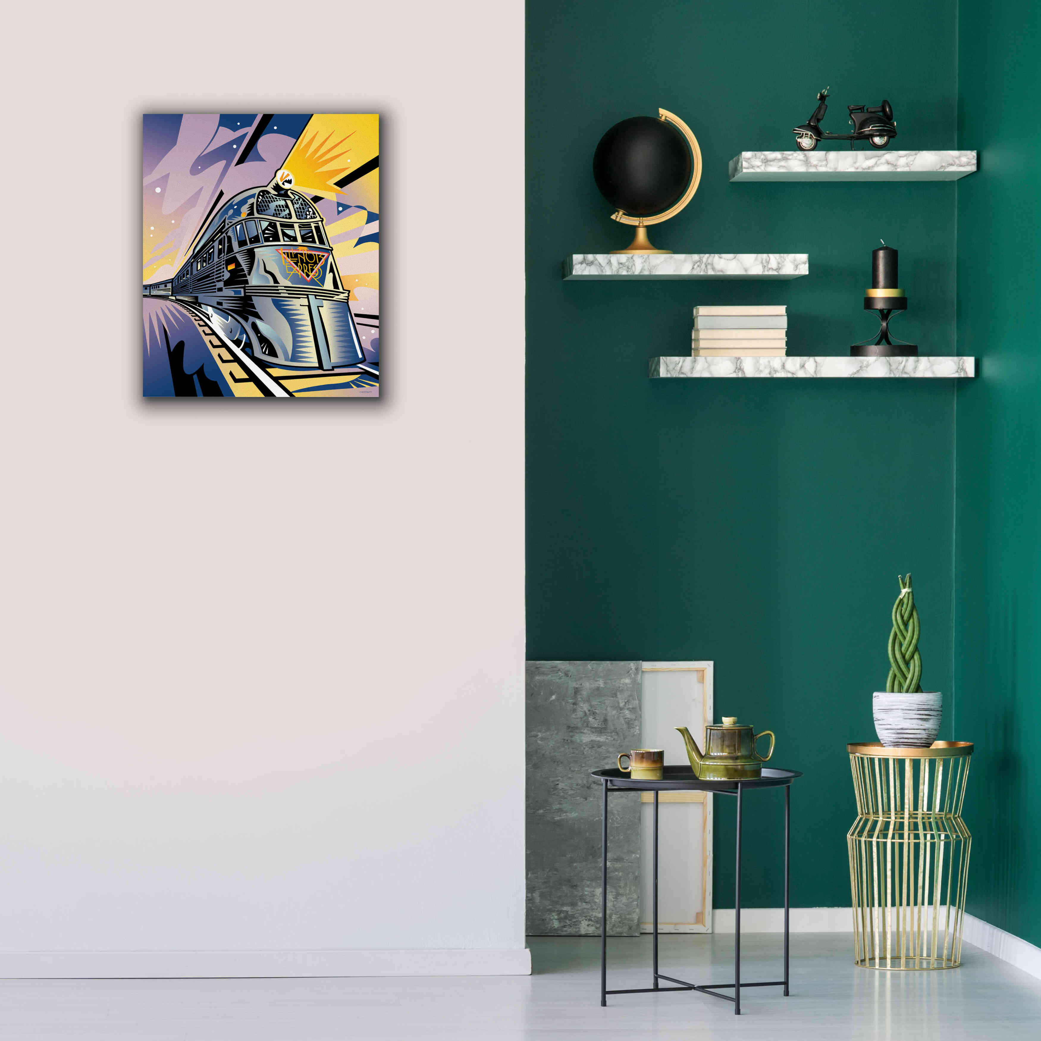 'Pioneer Zephyr' by David Chestnutt, Giclee Canvas Wall Art,20 x 24