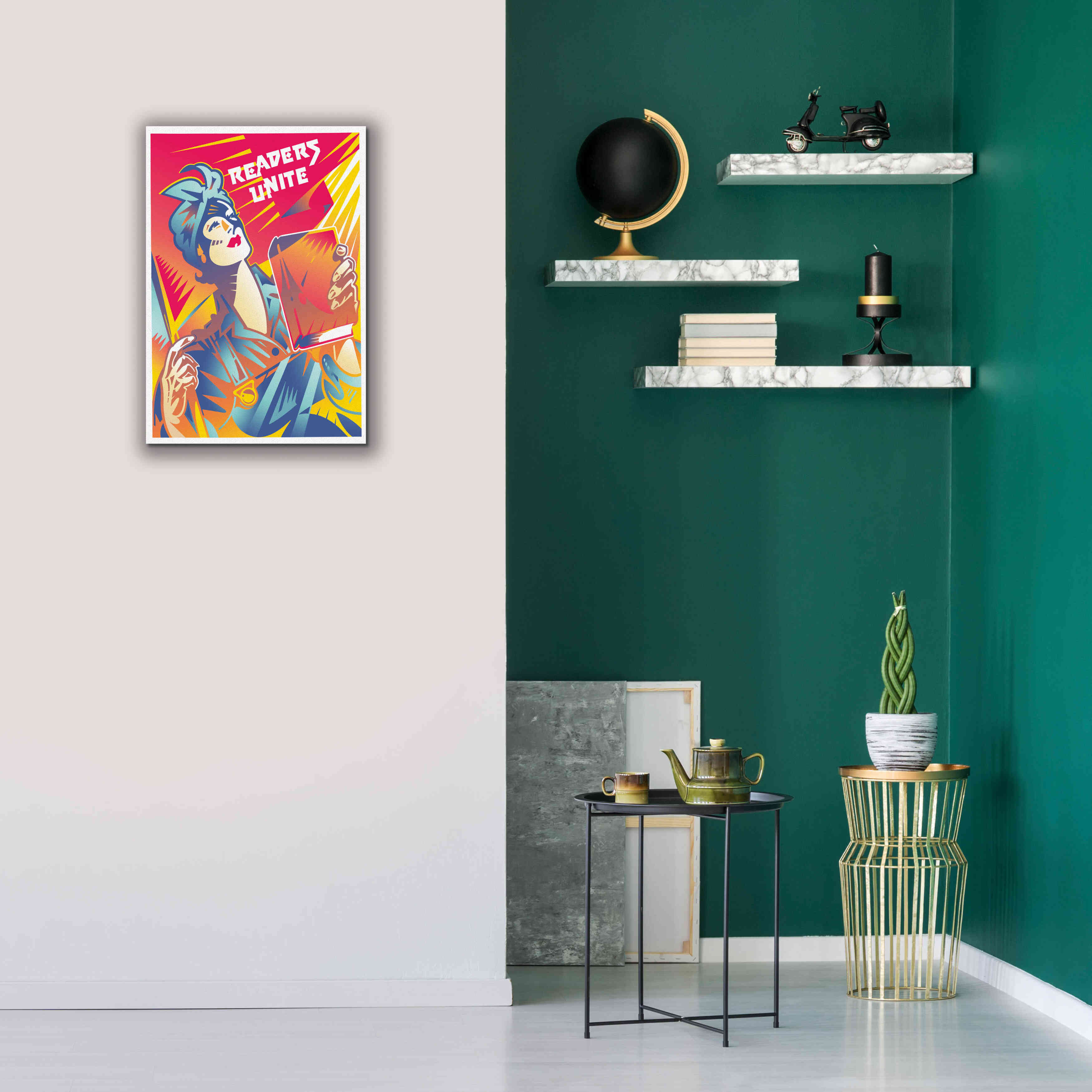 'Readers Unite' by David Chestnutt, Giclee Canvas Wall Art,18 x 26