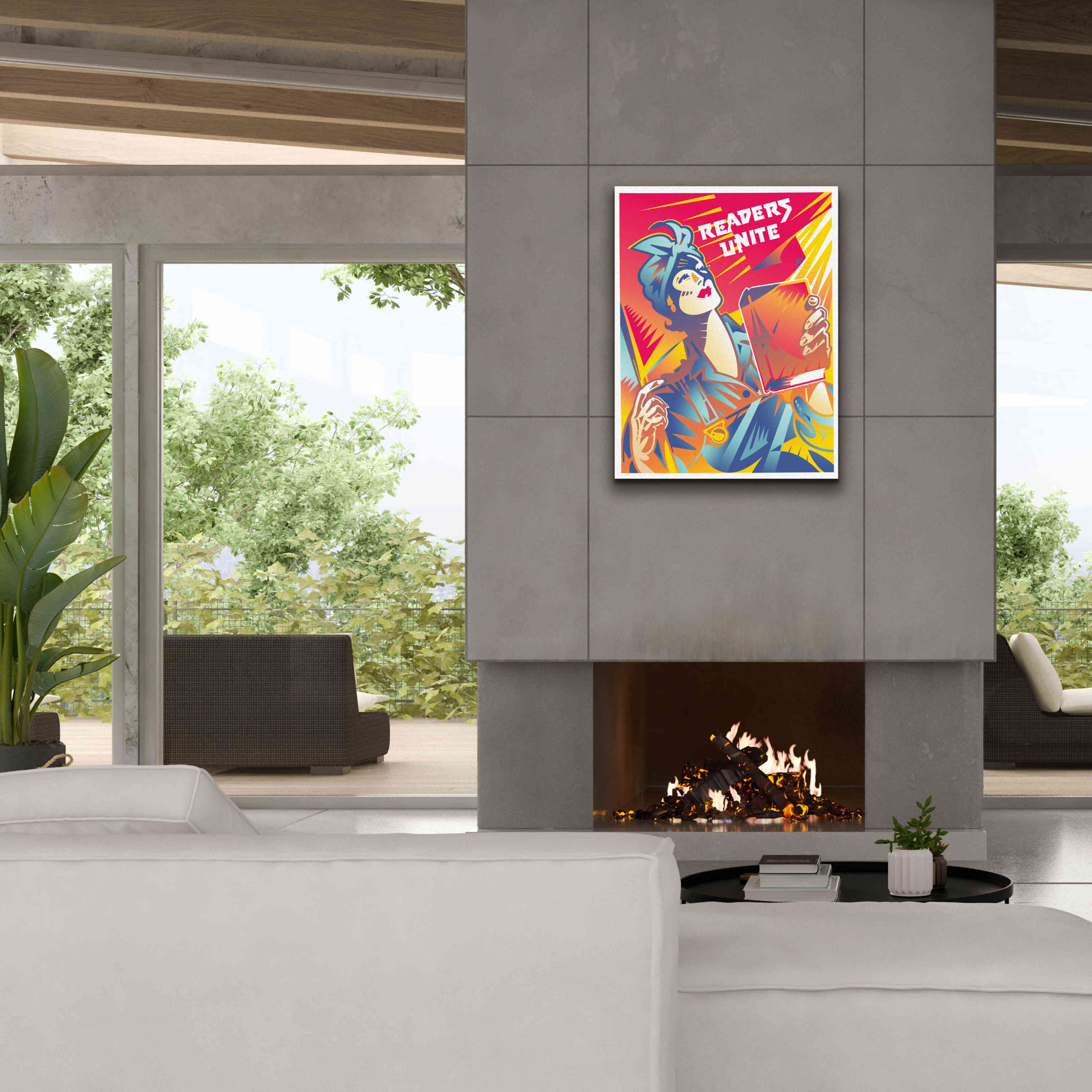 'Readers Unite' by David Chestnutt, Giclee Canvas Wall Art,26 x 34