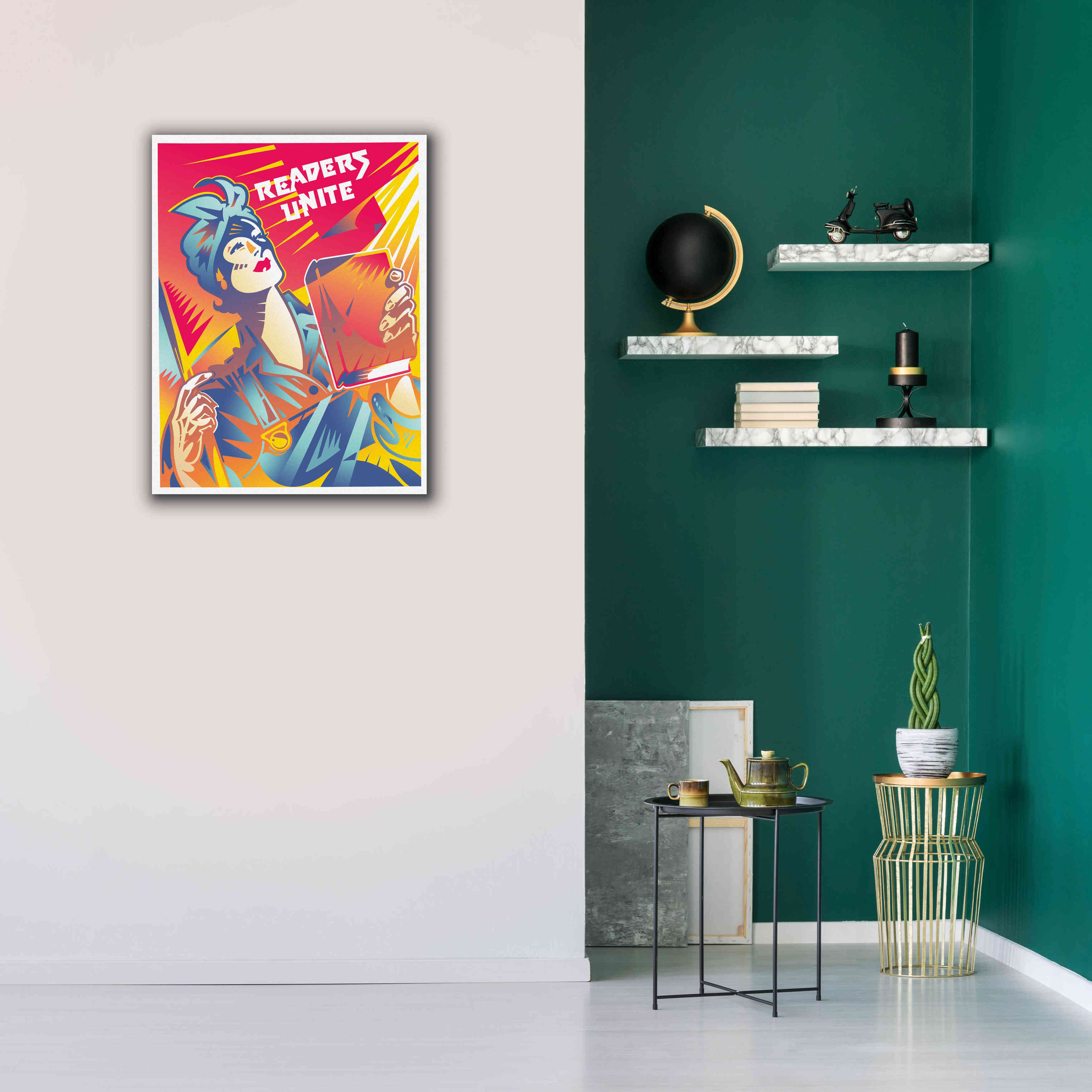 'Readers Unite' by David Chestnutt, Giclee Canvas Wall Art,26 x 34