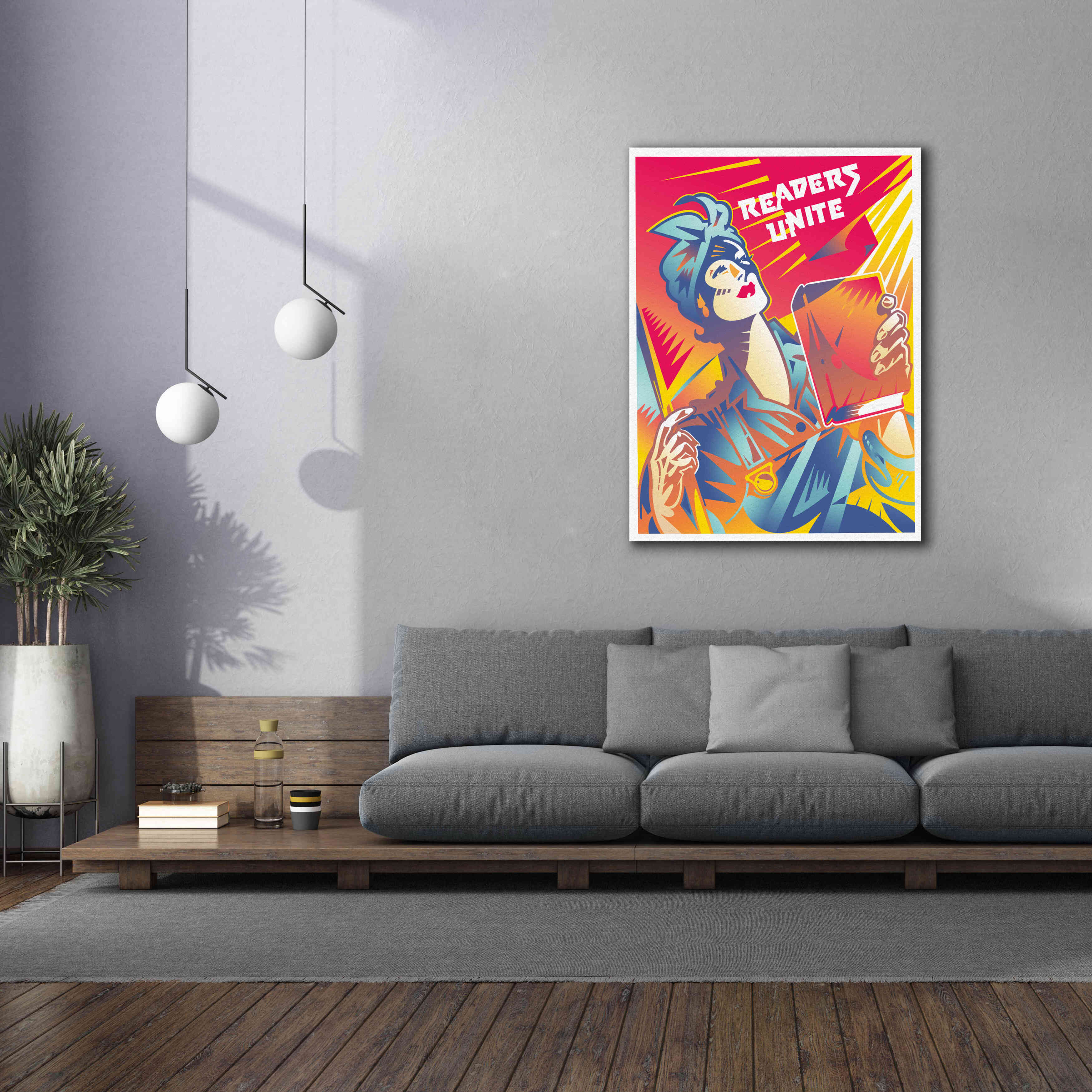 'Readers Unite' by David Chestnutt, Giclee Canvas Wall Art,40 x 54