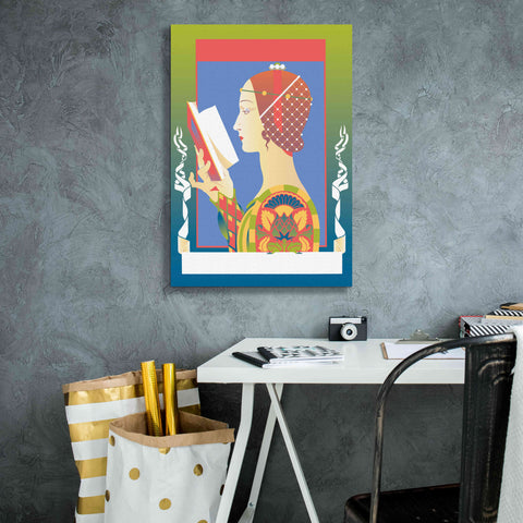 Image of 'Renaissance Read' by David Chestnutt, Giclee Canvas Wall Art,18 x 26