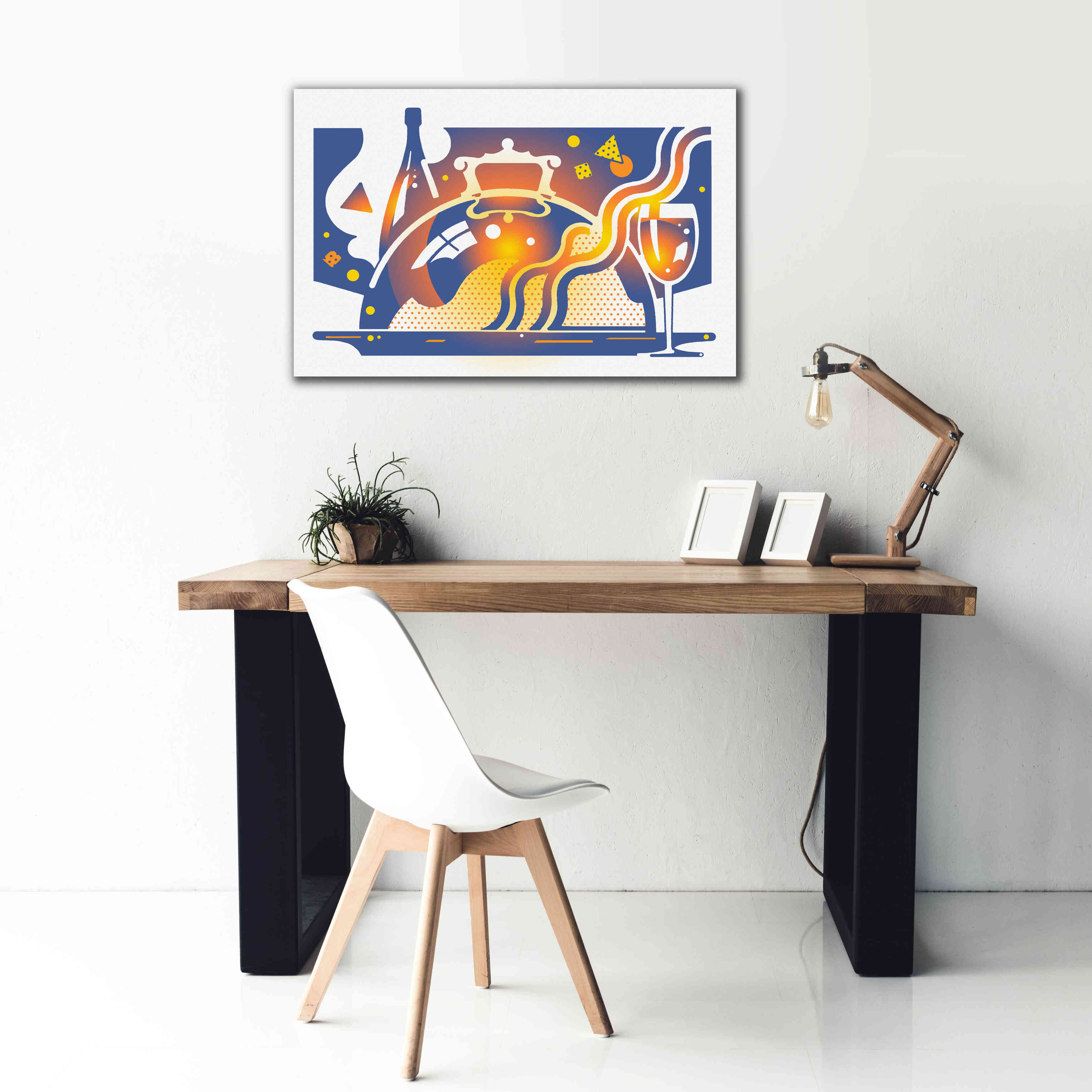'Restaurant Guide' by David Chestnutt, Giclee Canvas Wall Art,40 x 26