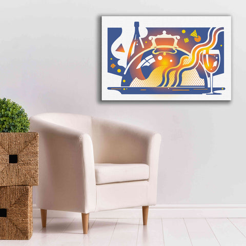 Image of 'Restaurant Guide' by David Chestnutt, Giclee Canvas Wall Art,40 x 26