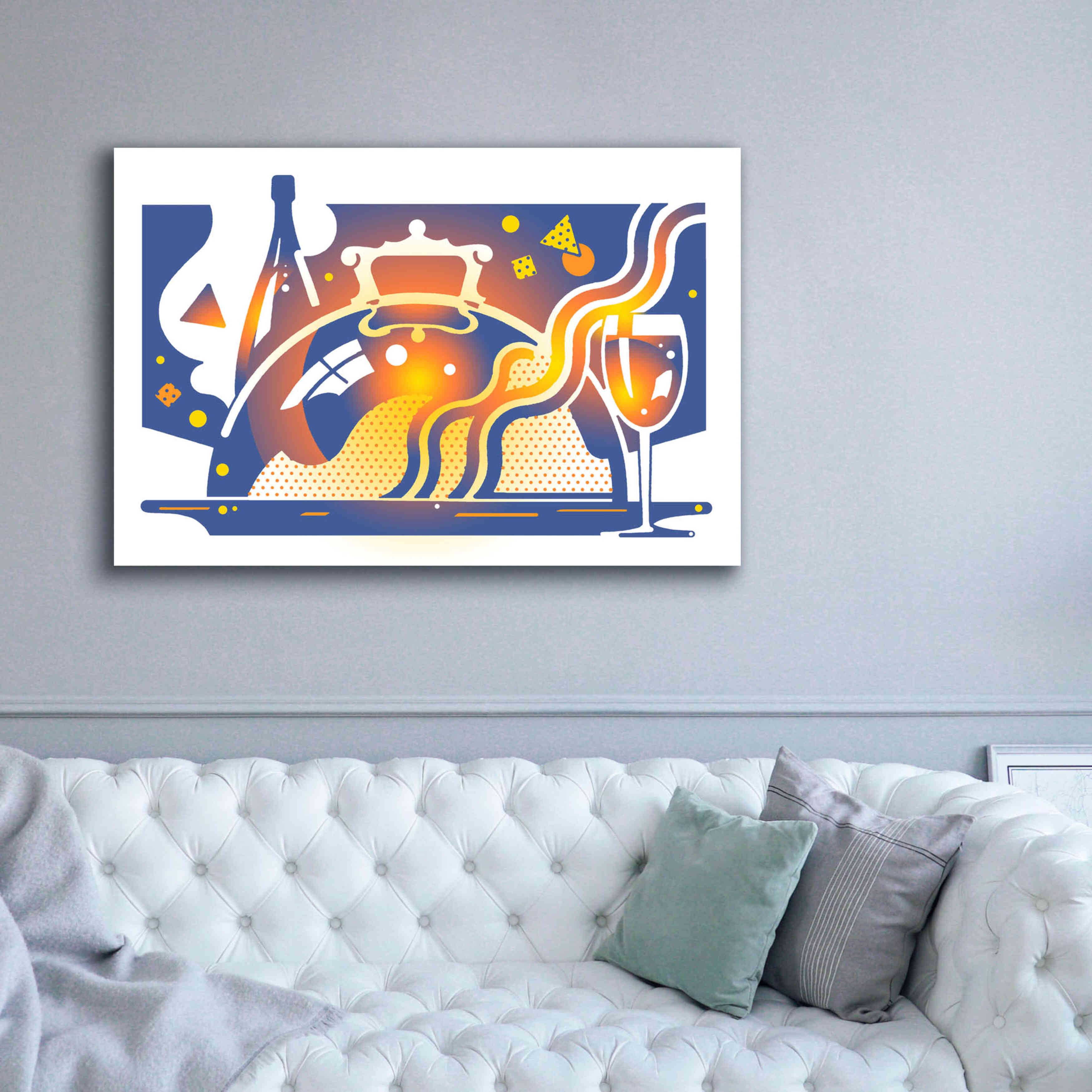 'Restaurant Guide' by David Chestnutt, Giclee Canvas Wall Art,60 x 40